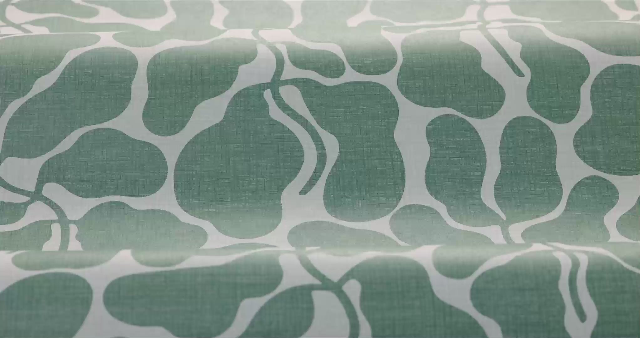 Non-woven paper wallpaper with a botanical pattern MY SECRET GARDEN green with white