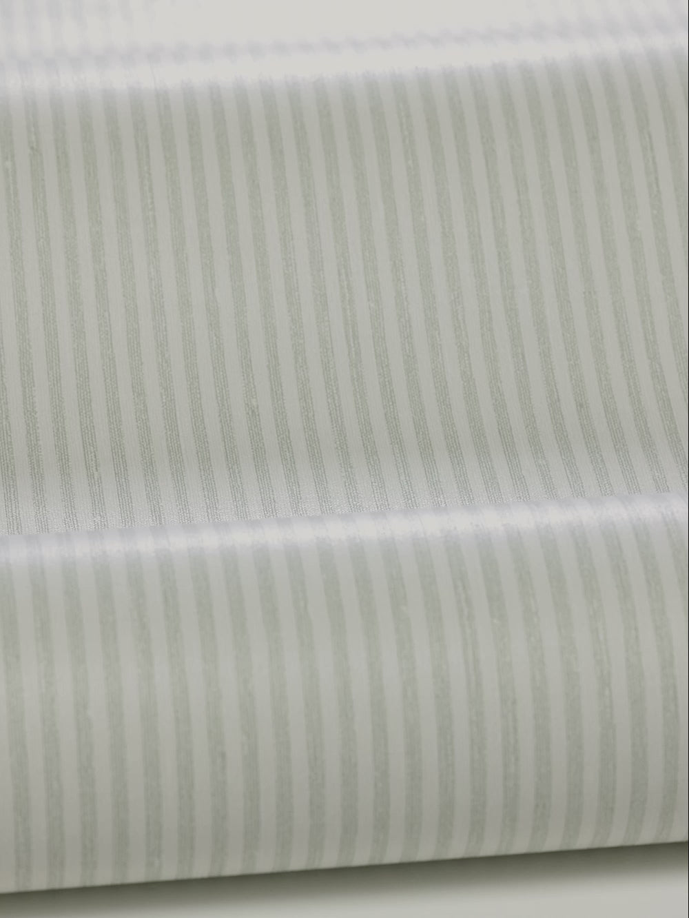 Structural wallpaper imitating striped linen POLKA STRIPE green with beige