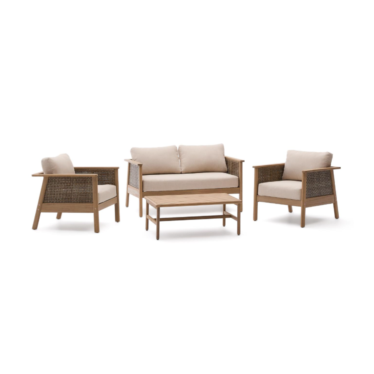 Set of garden furniture alabe acacia wood