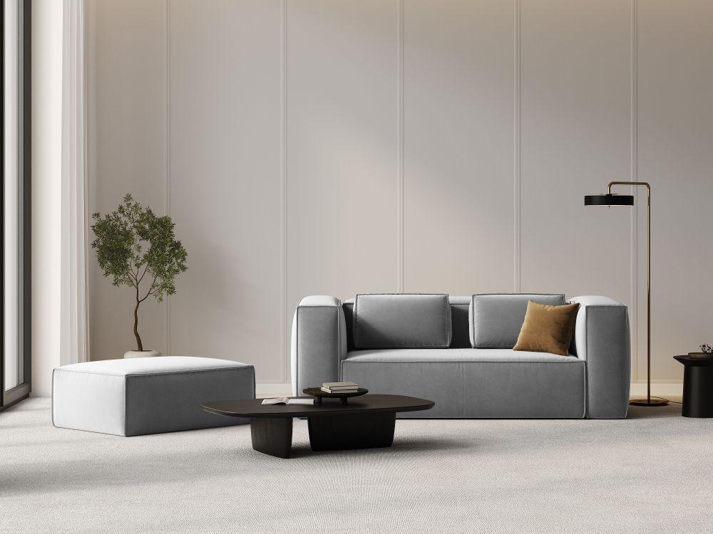 Puf aksamitny MACKAY jasnoszary Cosmopolitan Design    Eye on Design