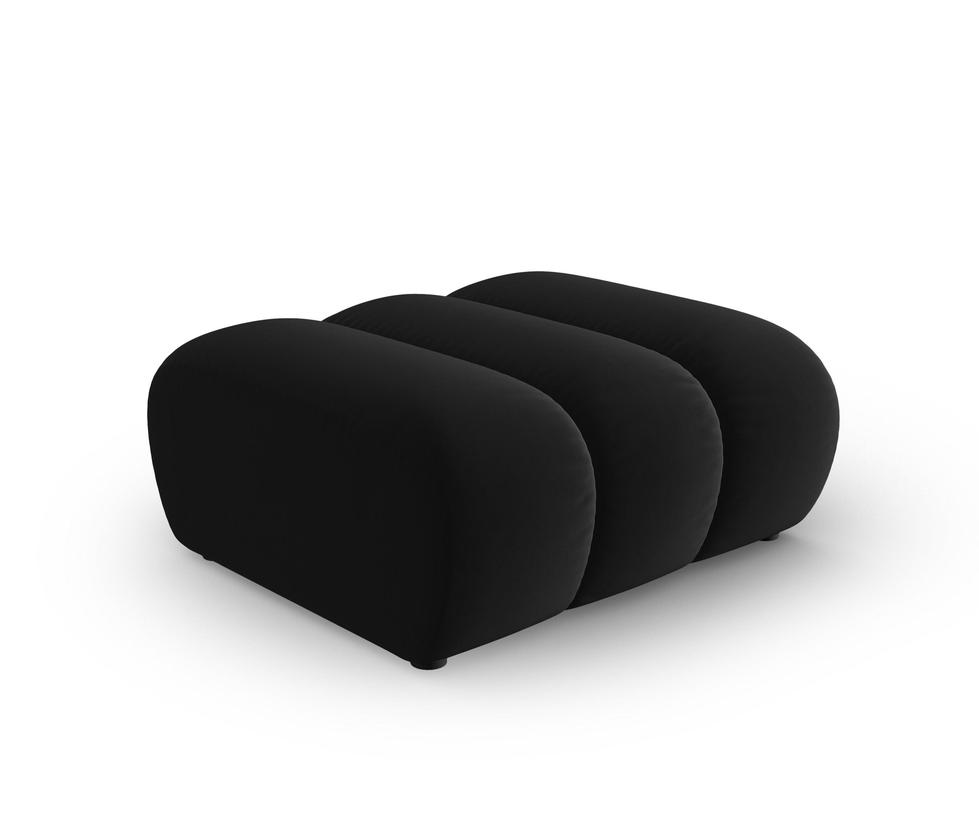 Puf aksamitny SKYLER czarny Interieurs 86    Eye on Design