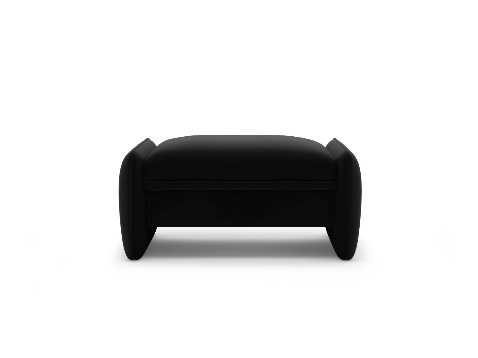 Black Velvet Pouf GEORGIA