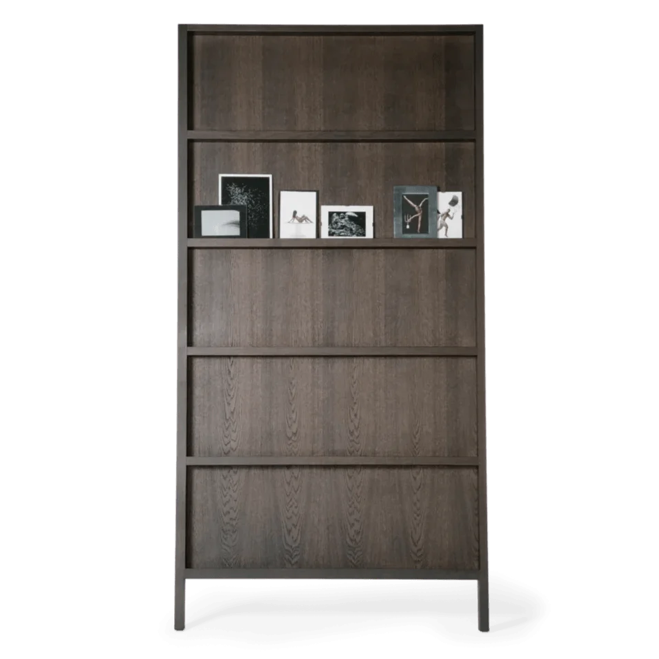 Bookcase OBLIQUE solid natural oak wenge Moooi Eye on Design