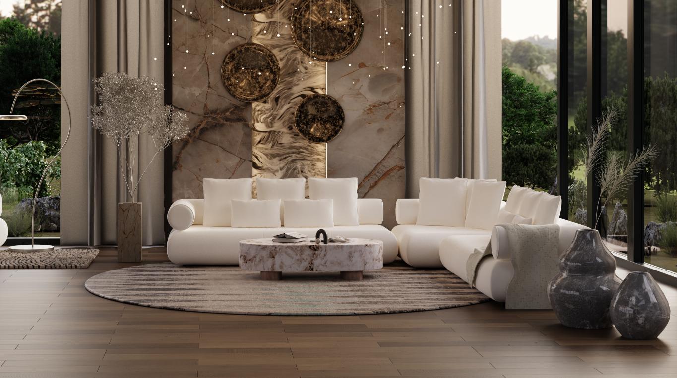Left-facing corner sofa CASABLANCA customizable