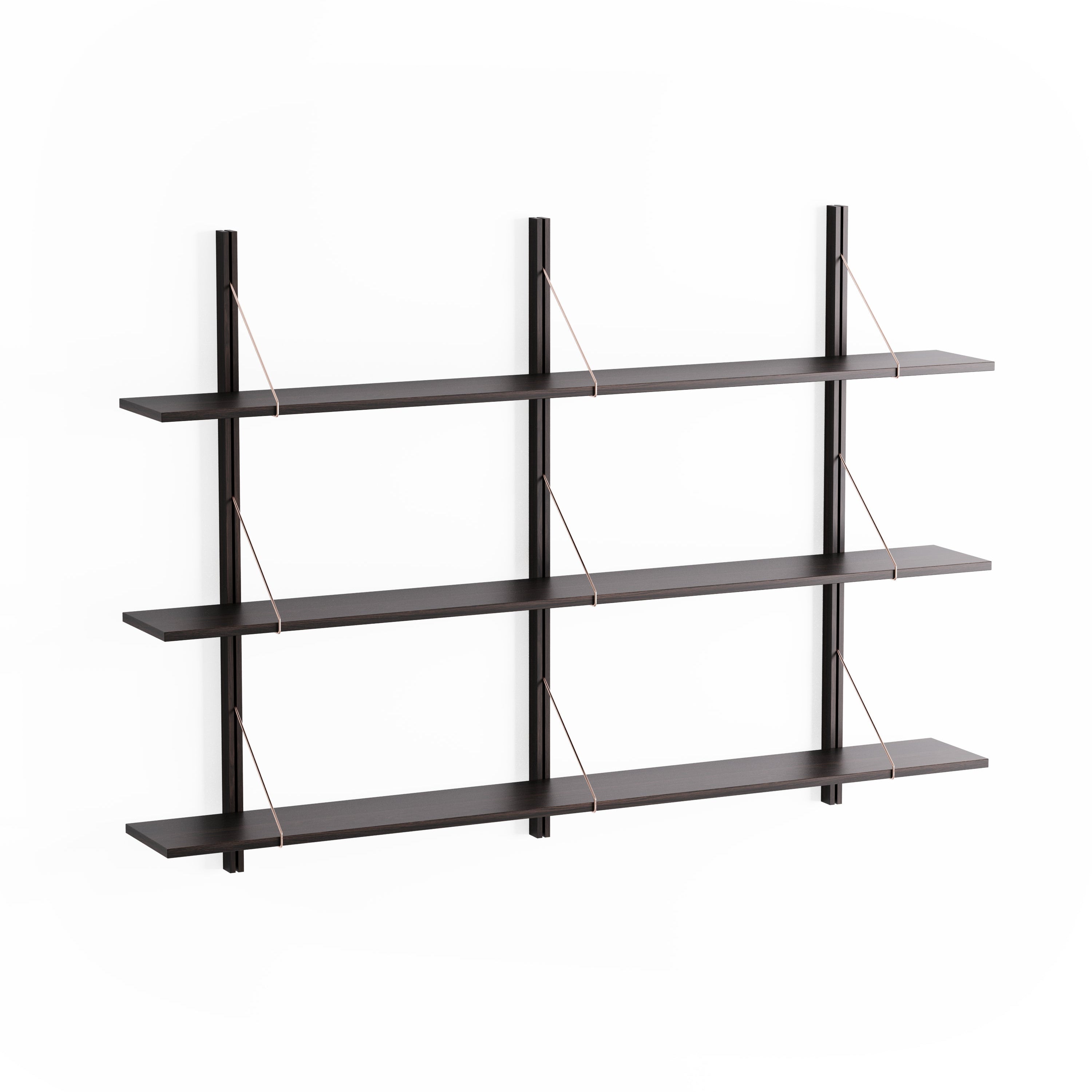 RODD DUO Wall Shelf in Ebony Oak Wood