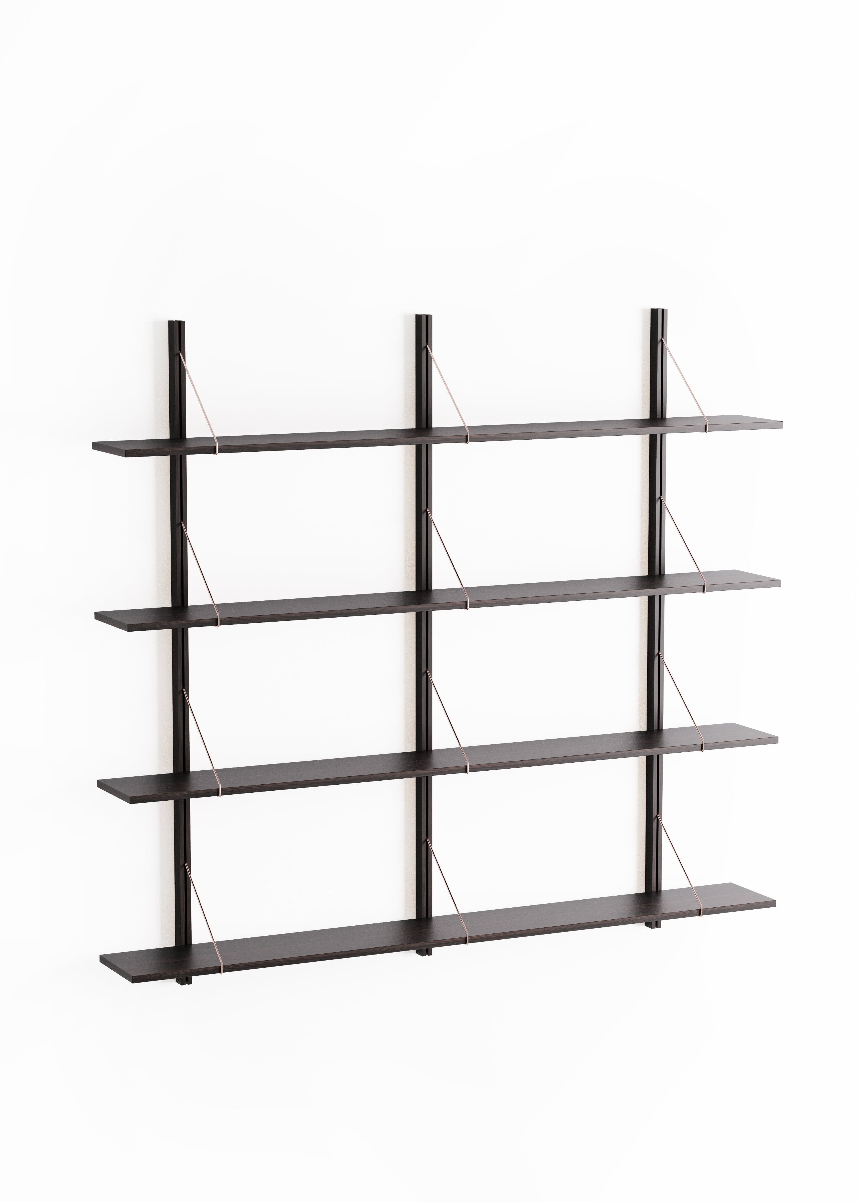RODD DUO Wall Shelf in Ebony Oak Wood