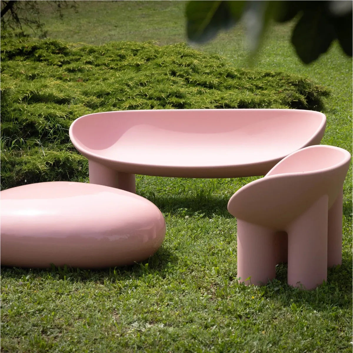 Rosa Poly -Poly -Sessel