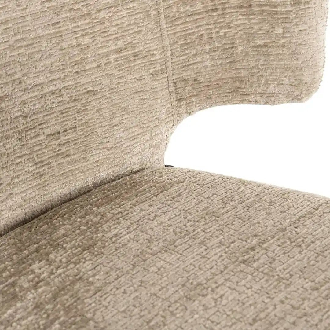 Barhocker TAYLOR beige mit schwarzem Fuß