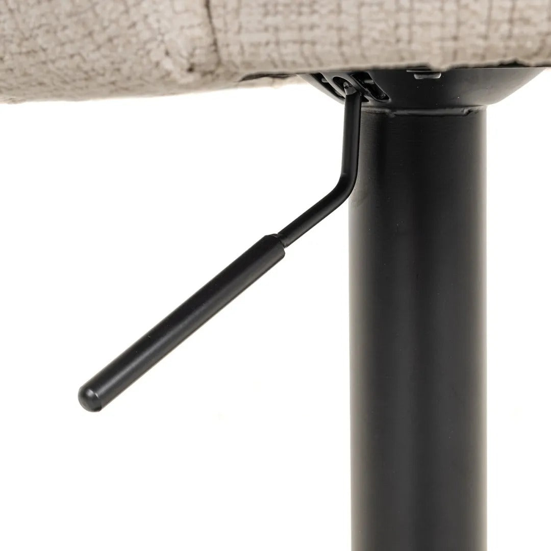 Beige bar stool NIKKI with a black base