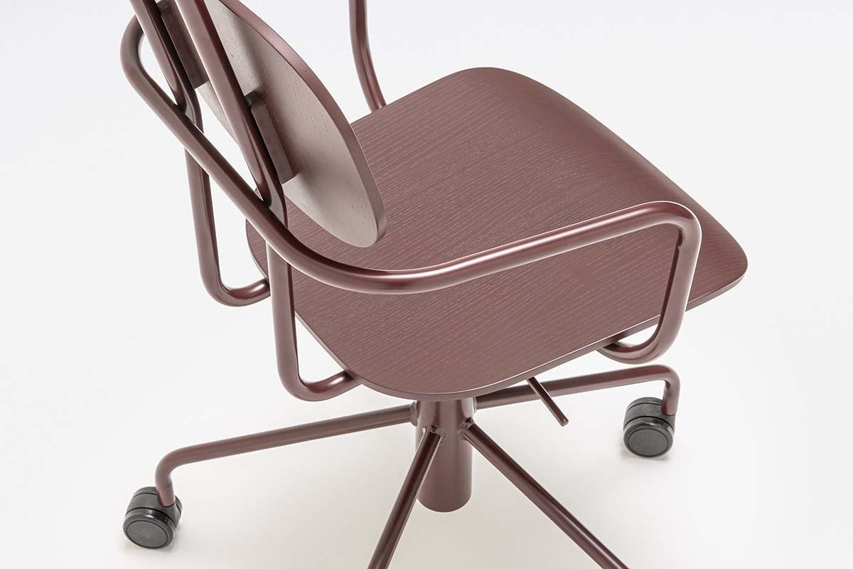 Krzesło z zagłówkiem NEW SCHOOL regulowana podstawa ciemny zielony [Milena] MDD    Eye on Design