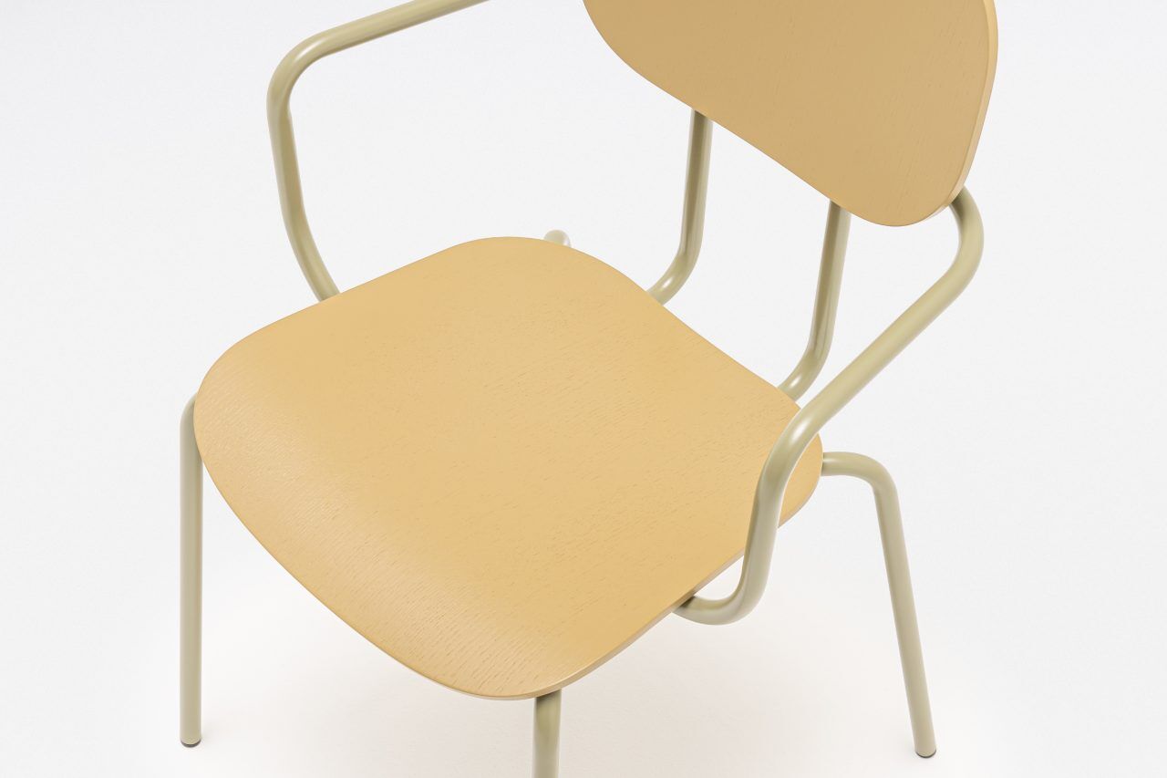 Krzesło z zagłówkiem NEW SCHOOL podstawa czworonożna bordowy [Milena] MDD    Eye on Design