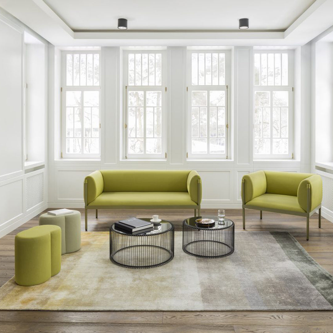 2-seater Sofa low upholstered stilt