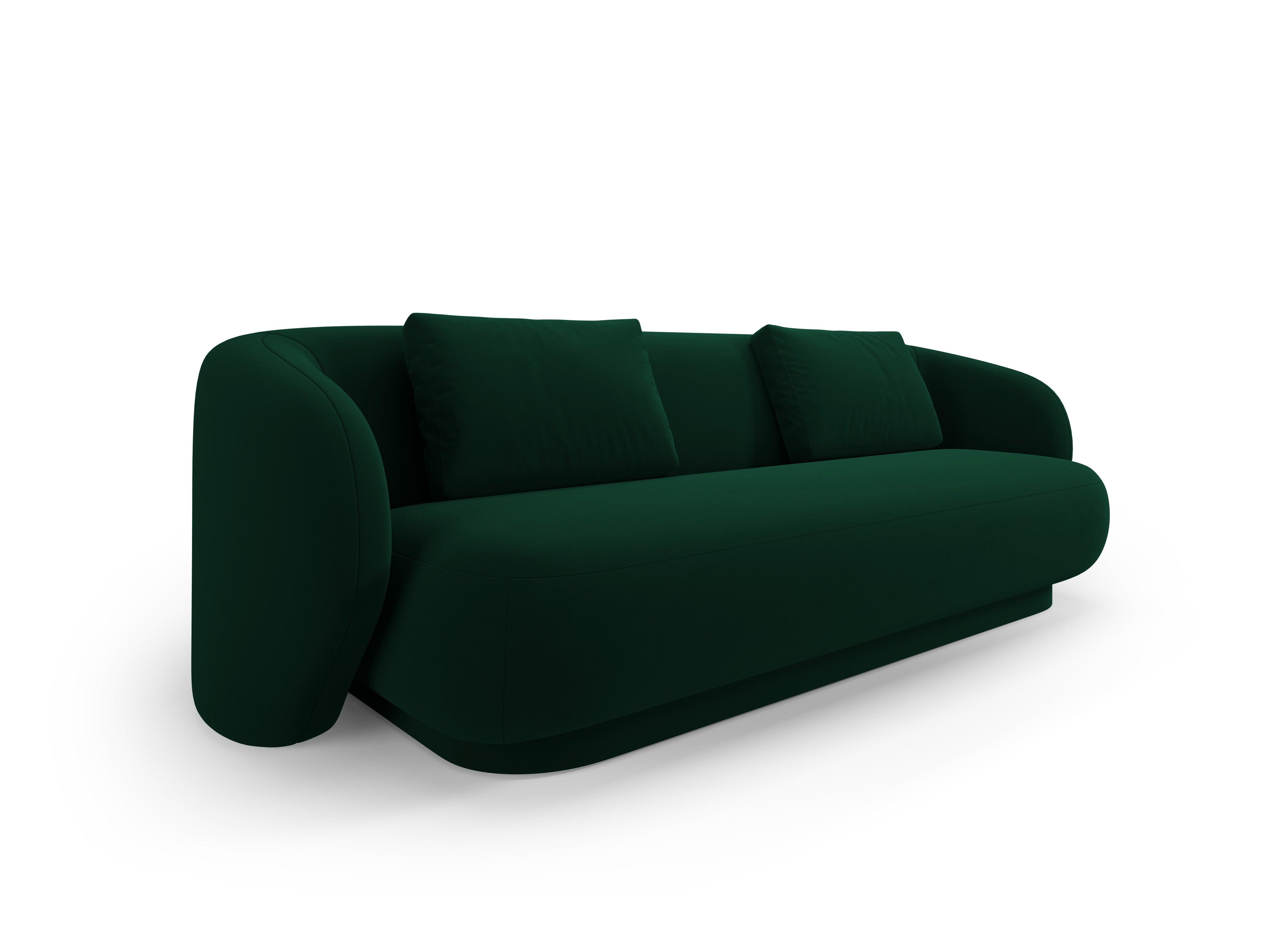 Sofa 3-osobowa aksamitna CAMDEN butelkowa zieleń Cosmopolitan Design    Eye on Design
