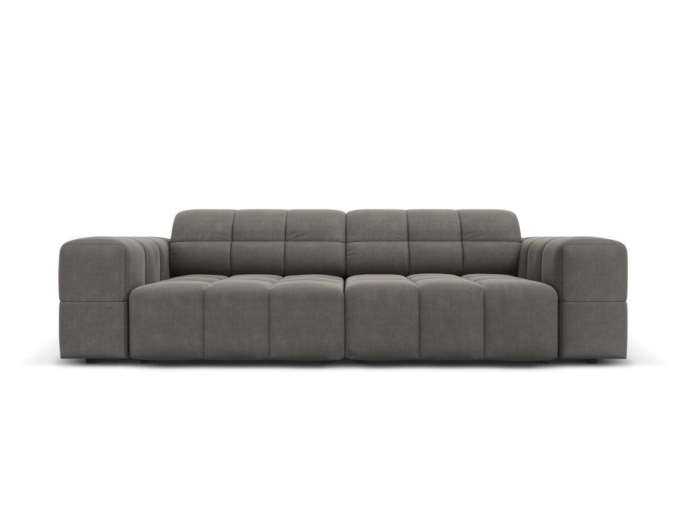 Sofa aksamitna 3-osobowa CHICAGO szary Cosmopolitan Design    Eye on Design