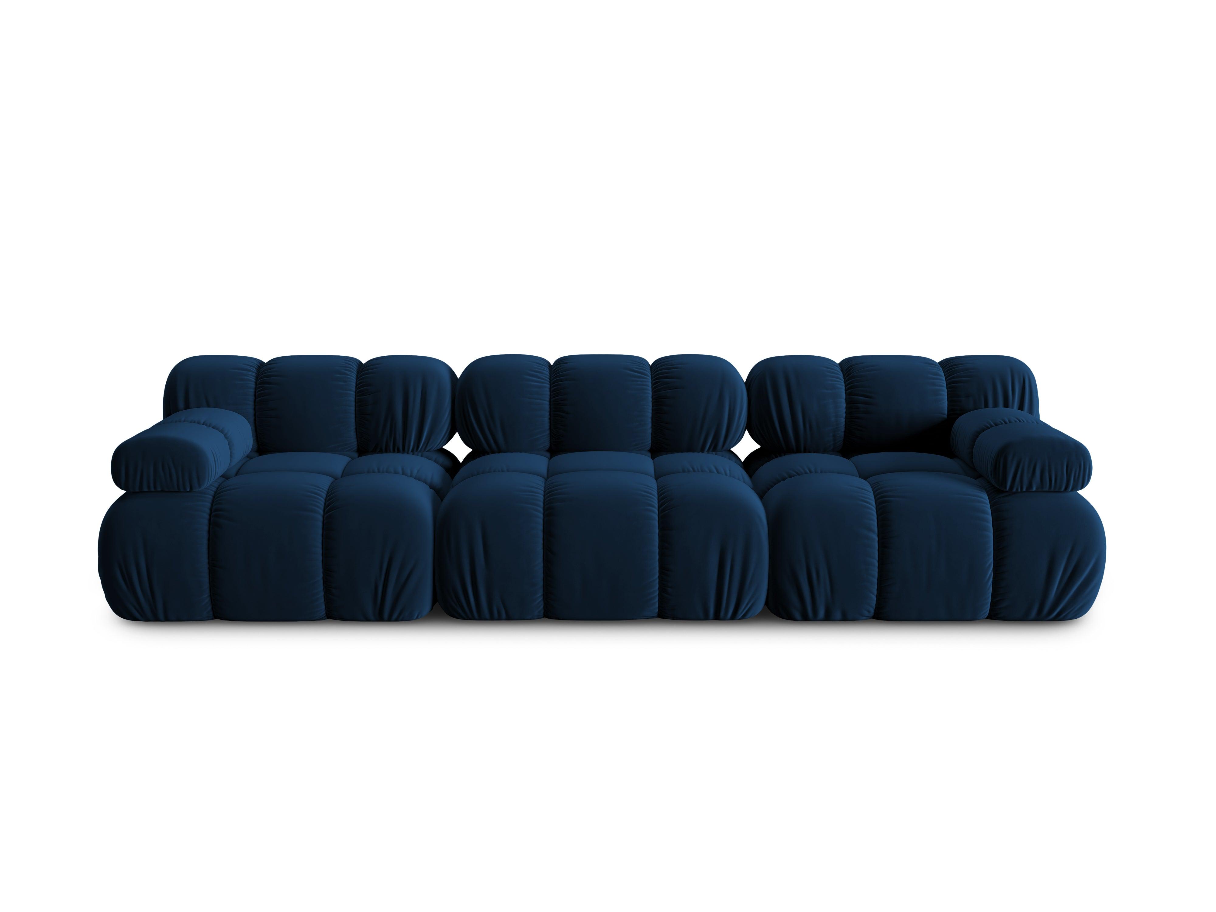 Sofa aksamitna 3-osobowa TROPEA granat królewski Milo Casa    Eye on Design
