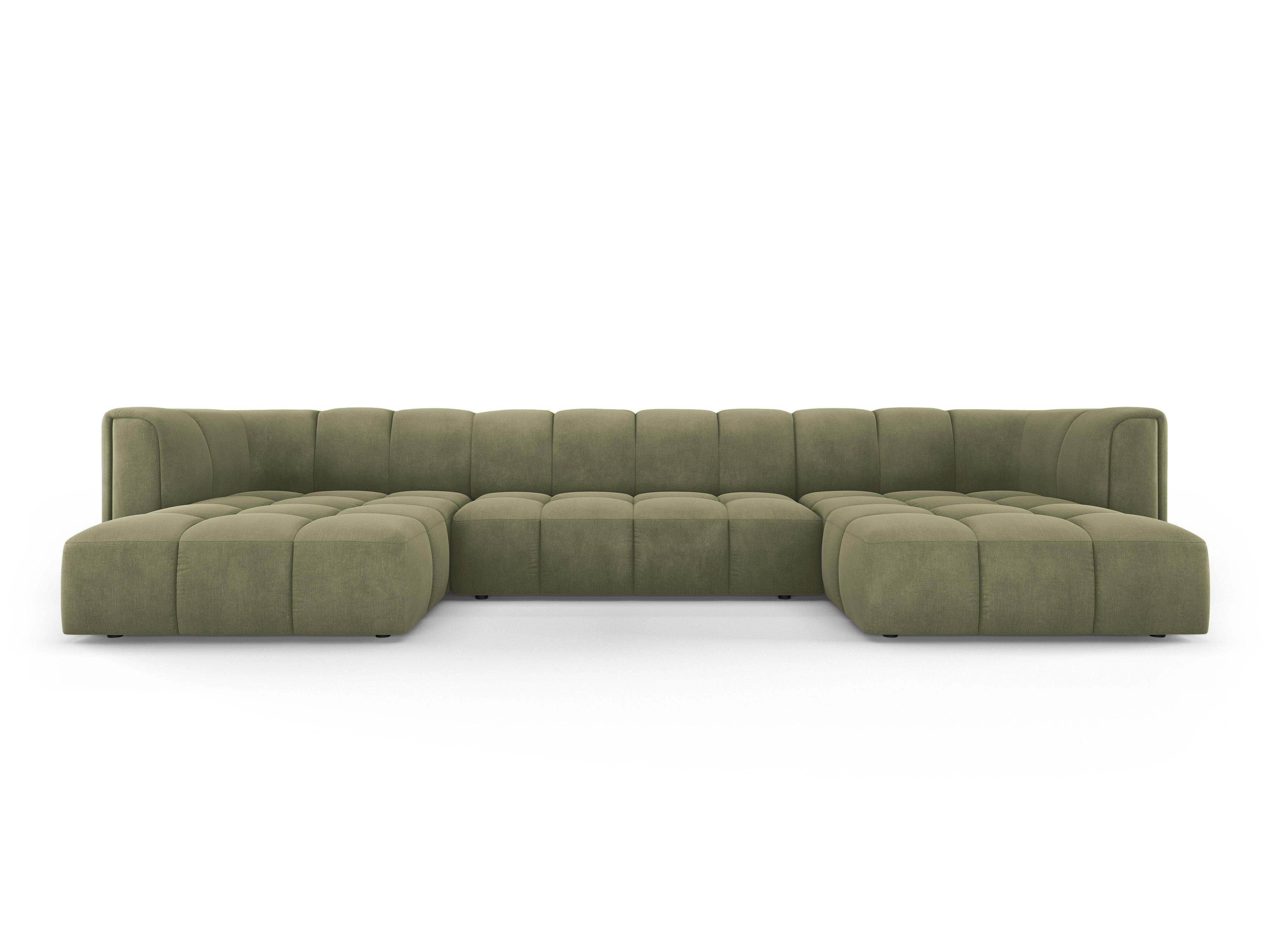 Sofa panoramiczna FRANCESCA jasnozielony szenil Milo Casa    Eye on Design