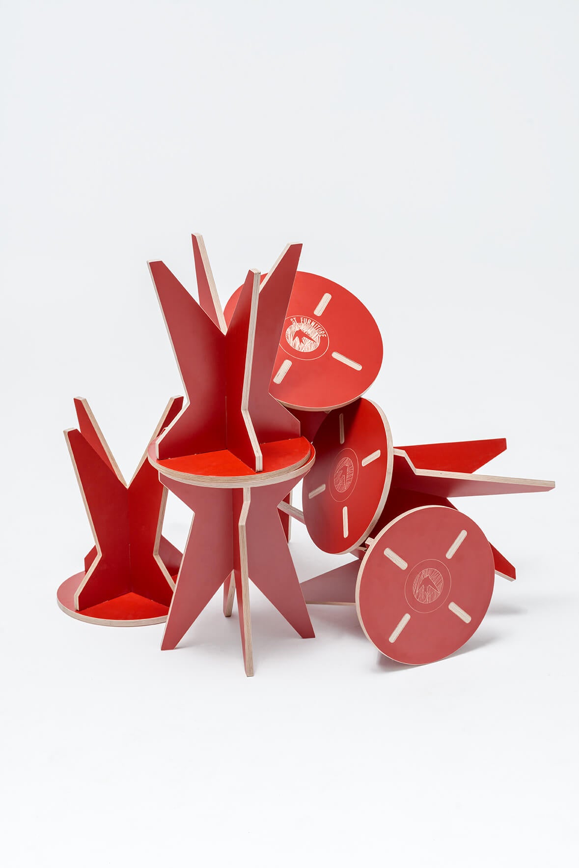 ST STOOL red