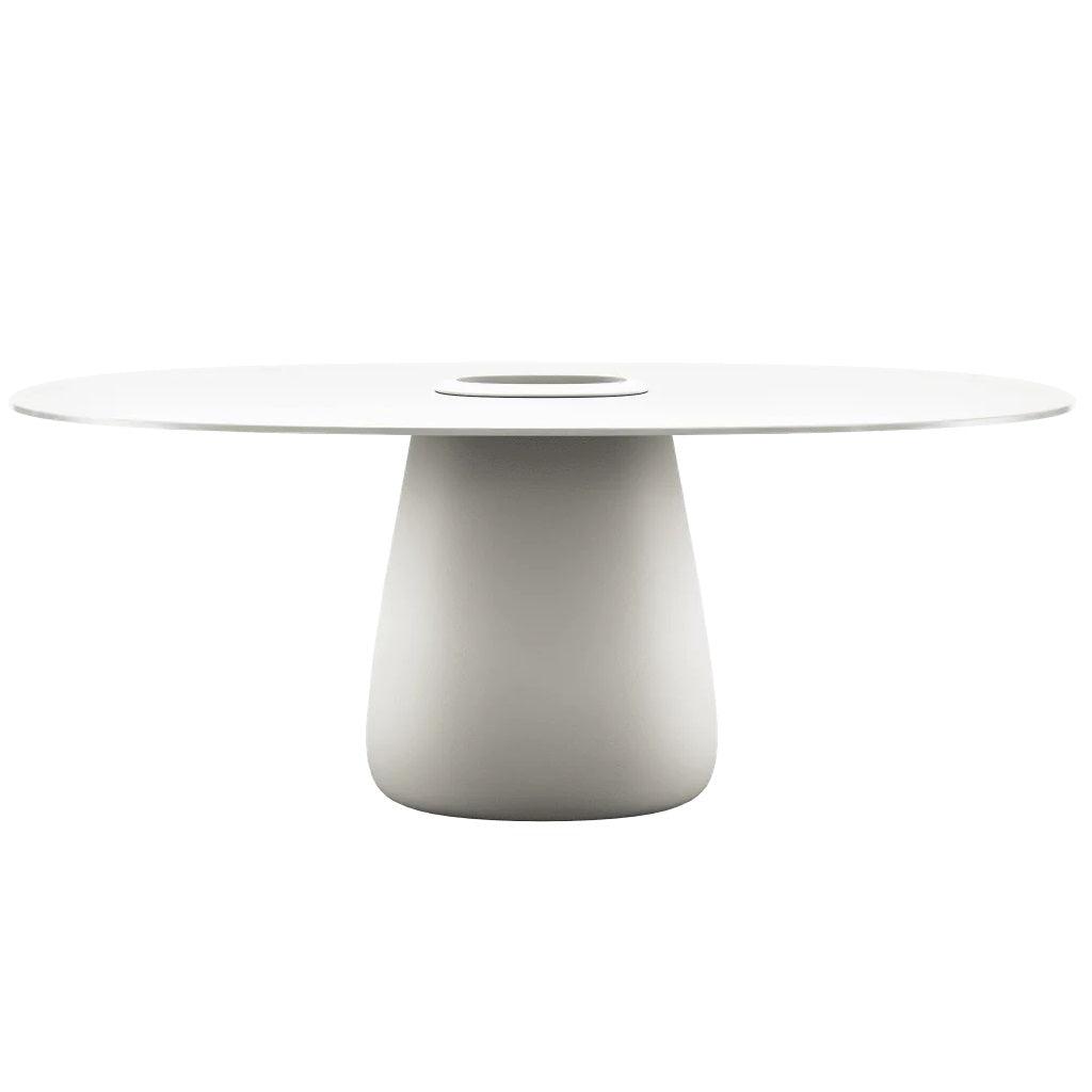 Stół ogrodowy z pojemnikiem COBBLE biały Qeeboo 190 cm   Eye on Design