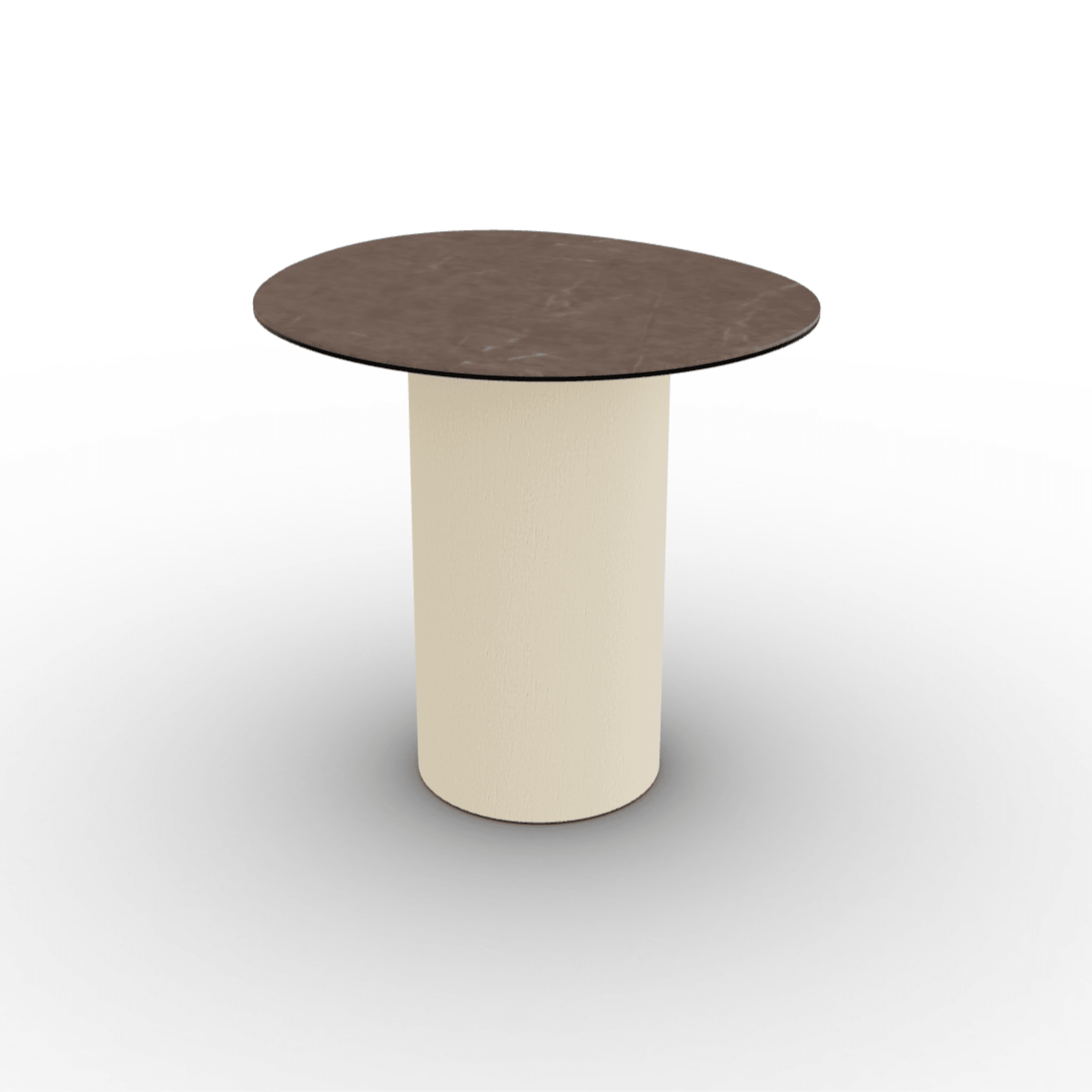 Stolik boczny MUSHROOM jesionowa podstawa Calligaris brązowa ceramika   Eye on Design