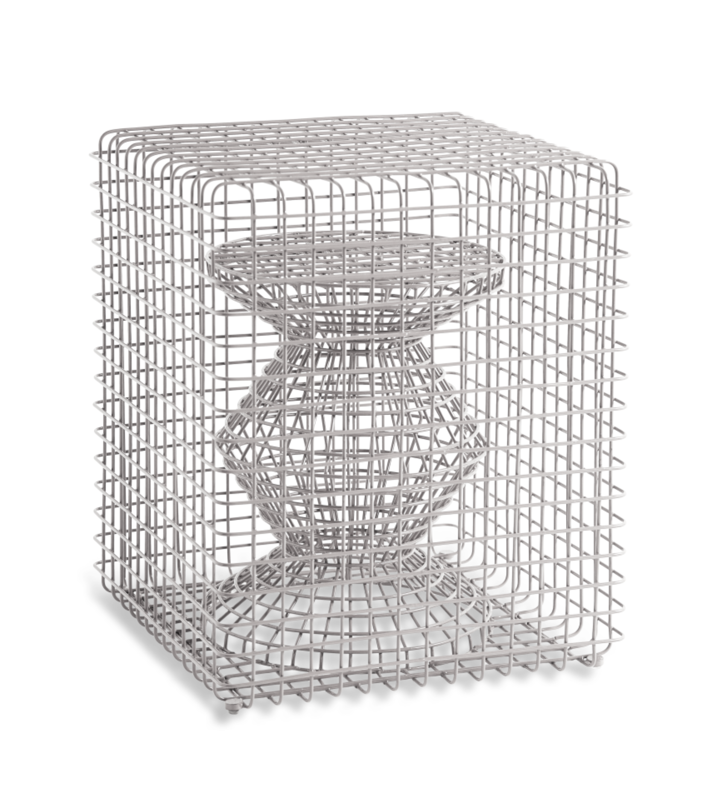 Stolik ZIG ZAG WIRE srebrny