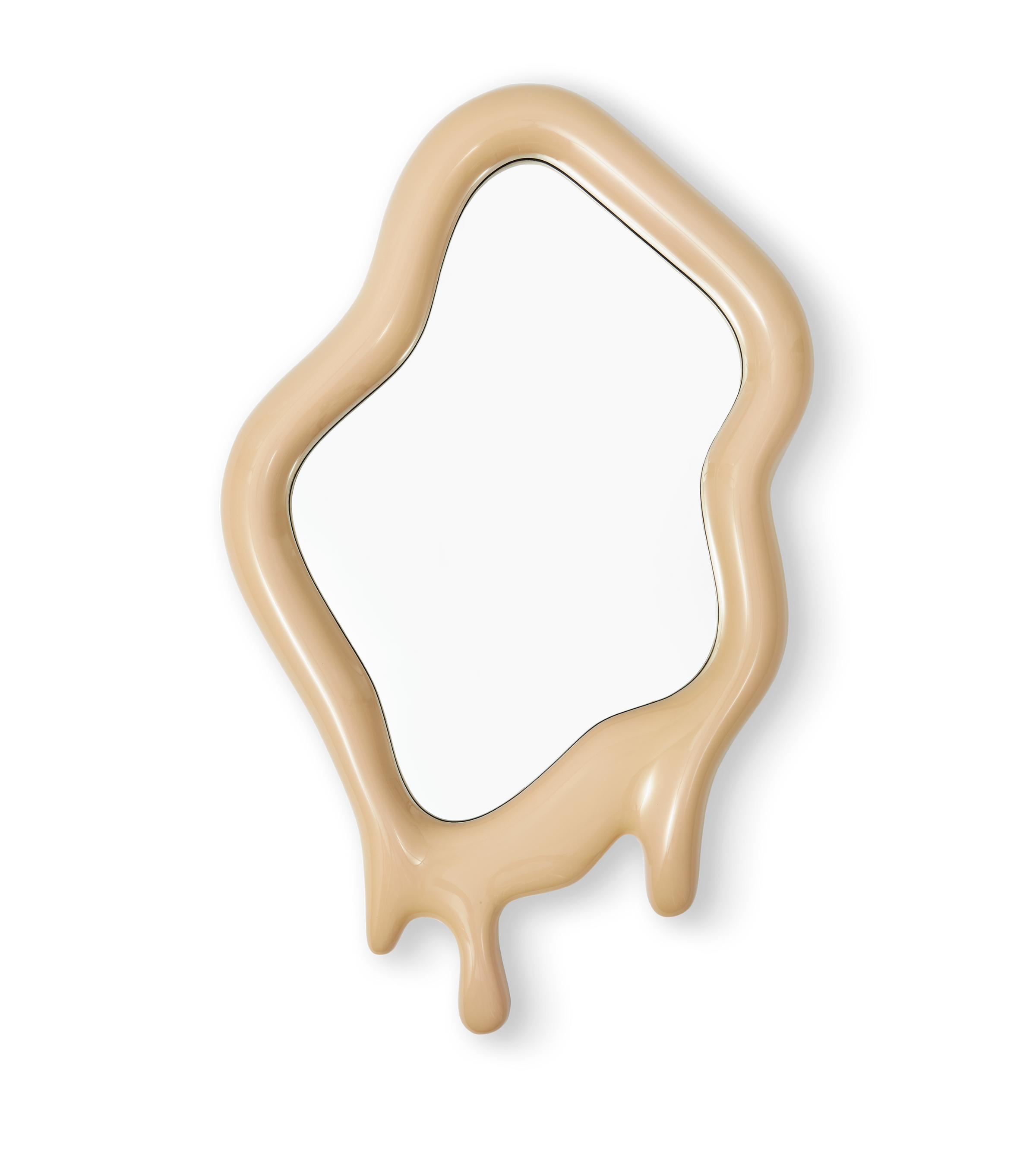 Lustro MELTING OVAL beżowy