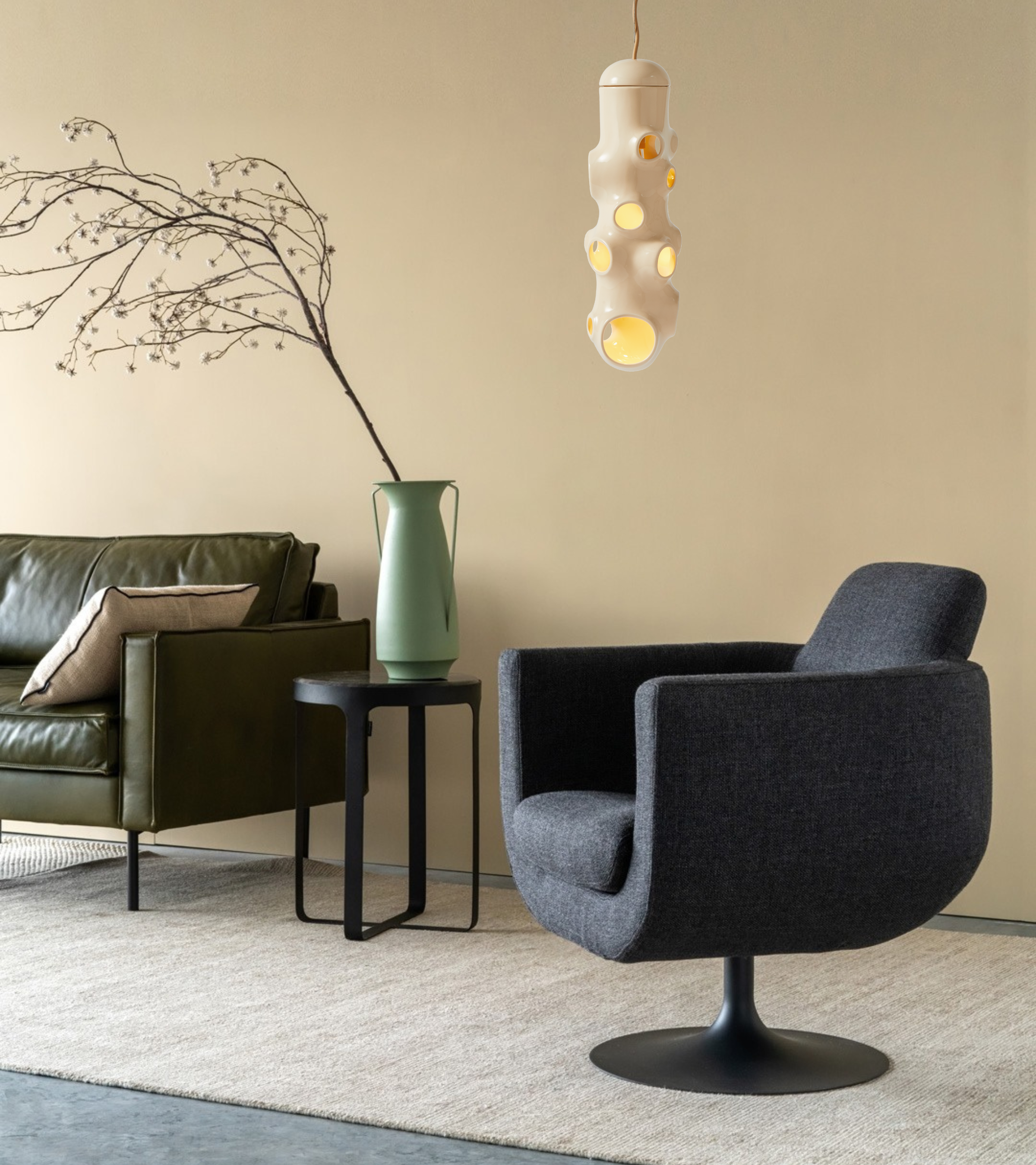 Lampa wisząca BULLE  beżowy