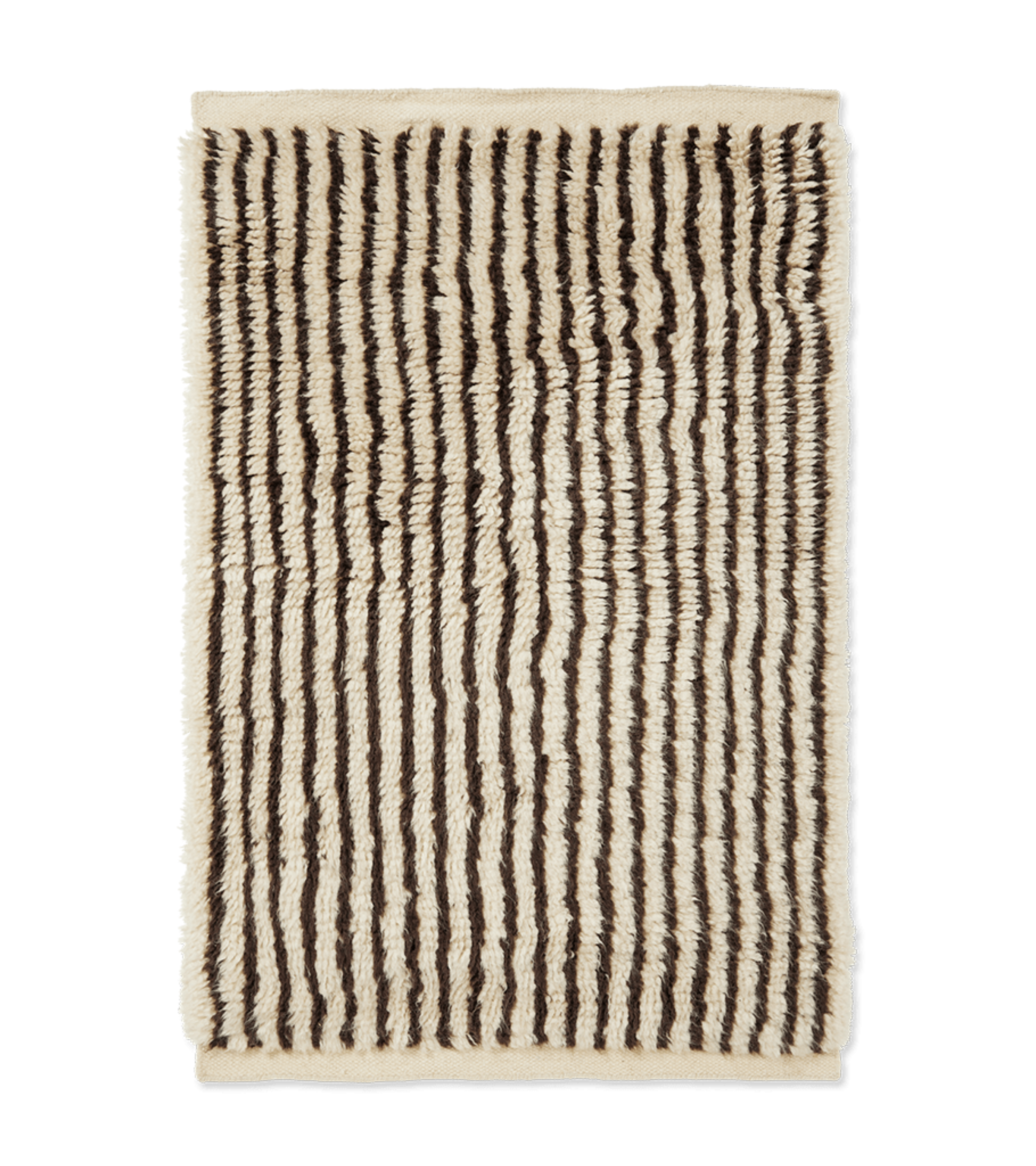 KAMI KNOTTED brown rug with beige