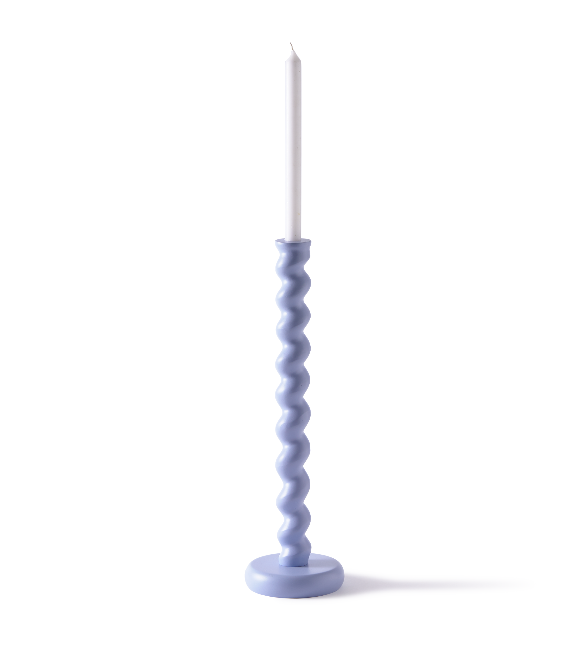 Świecznik TWISTER jasnoniebieski