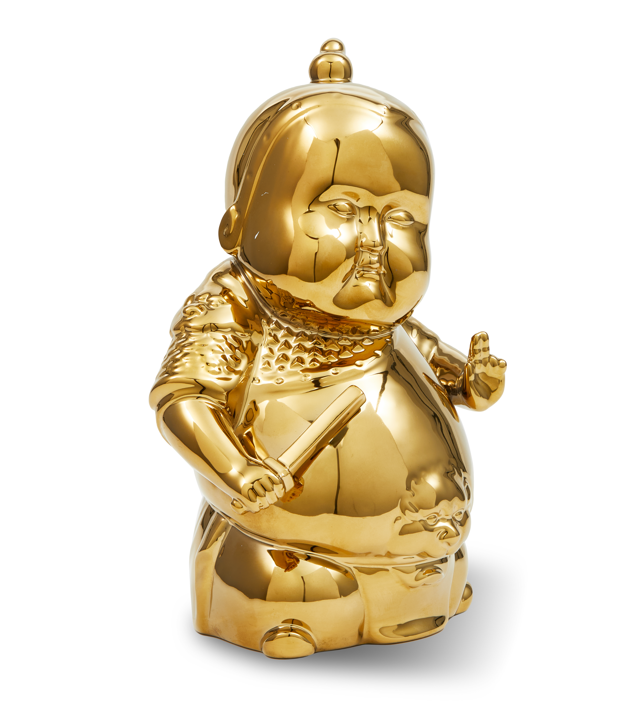 FUNNY WARRIOR piggy bank gold