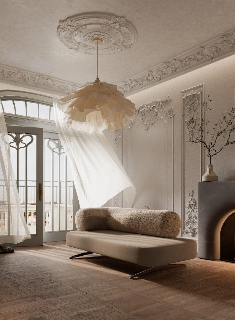 Szezlong CARMEL beżowy Happy Barok    Eye on Design