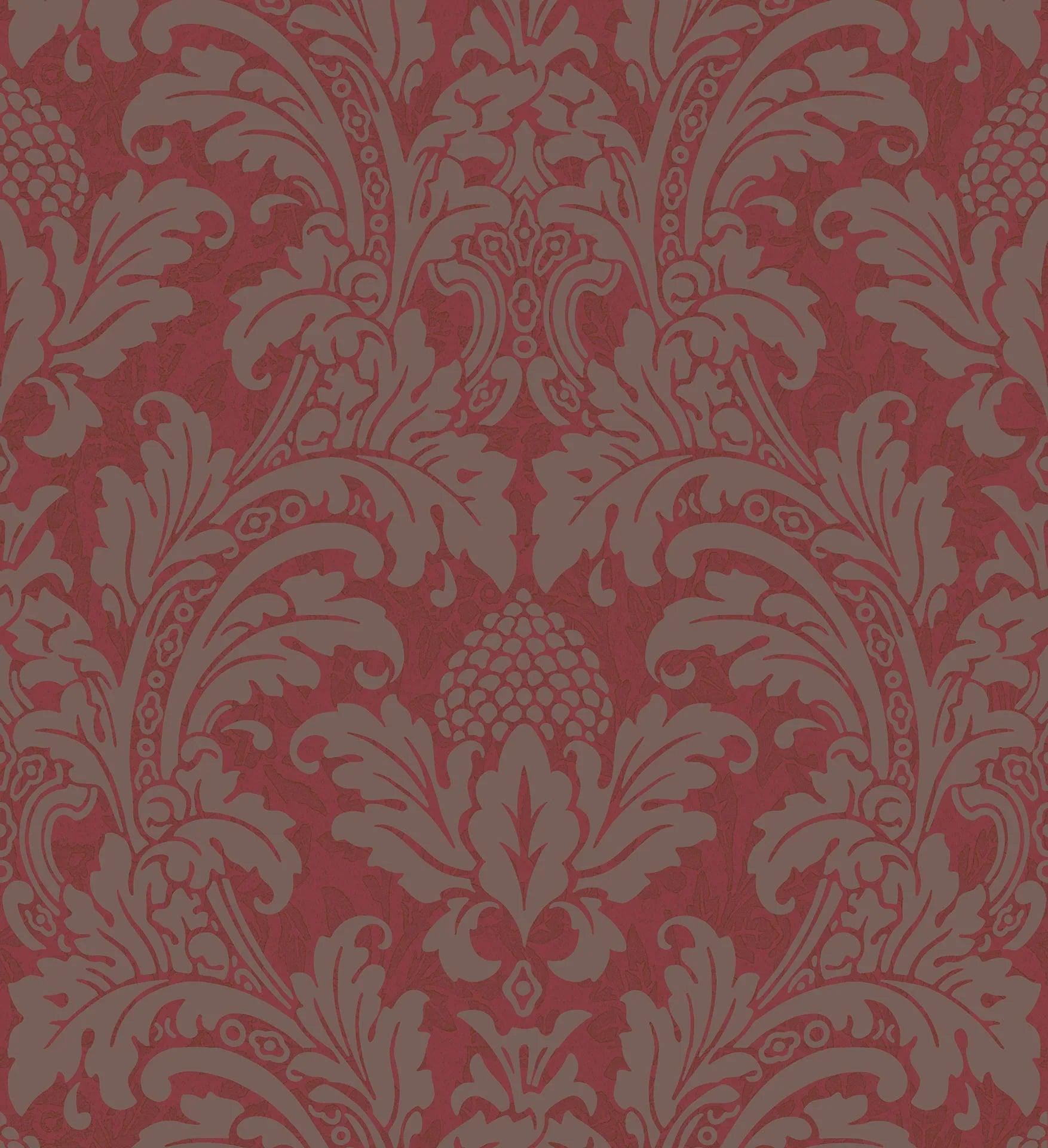 Tapeta ALBEMARLE - Blake metaliczna cyna na czerwieni Cole & Son    Eye on Design