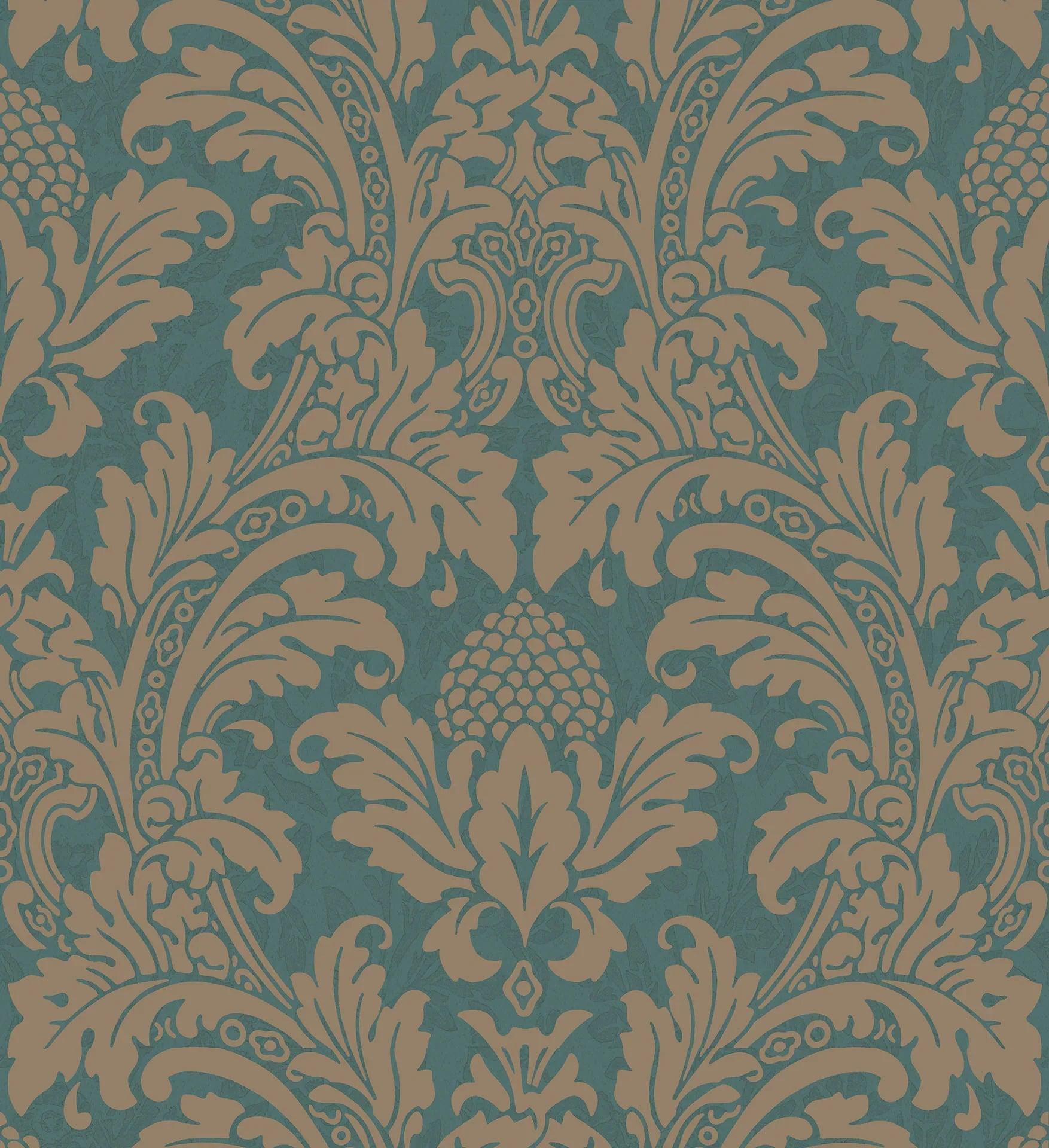 Tapeta ALBEMARLE - Blake metaliczne złoto na turkusie Cole & Son Default Title   Eye on Design