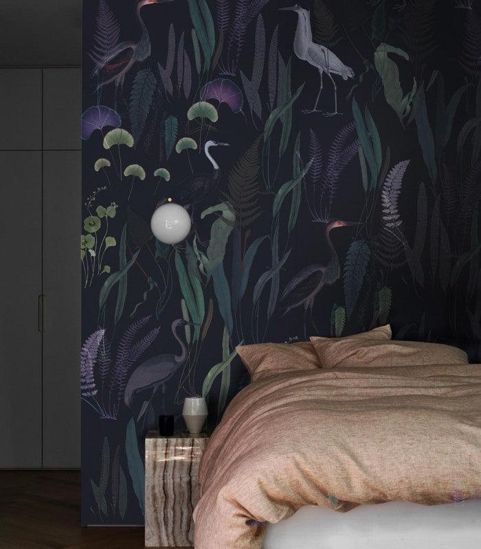 Tapeta Calm Heron Purple Wallcolors    Eye on Design