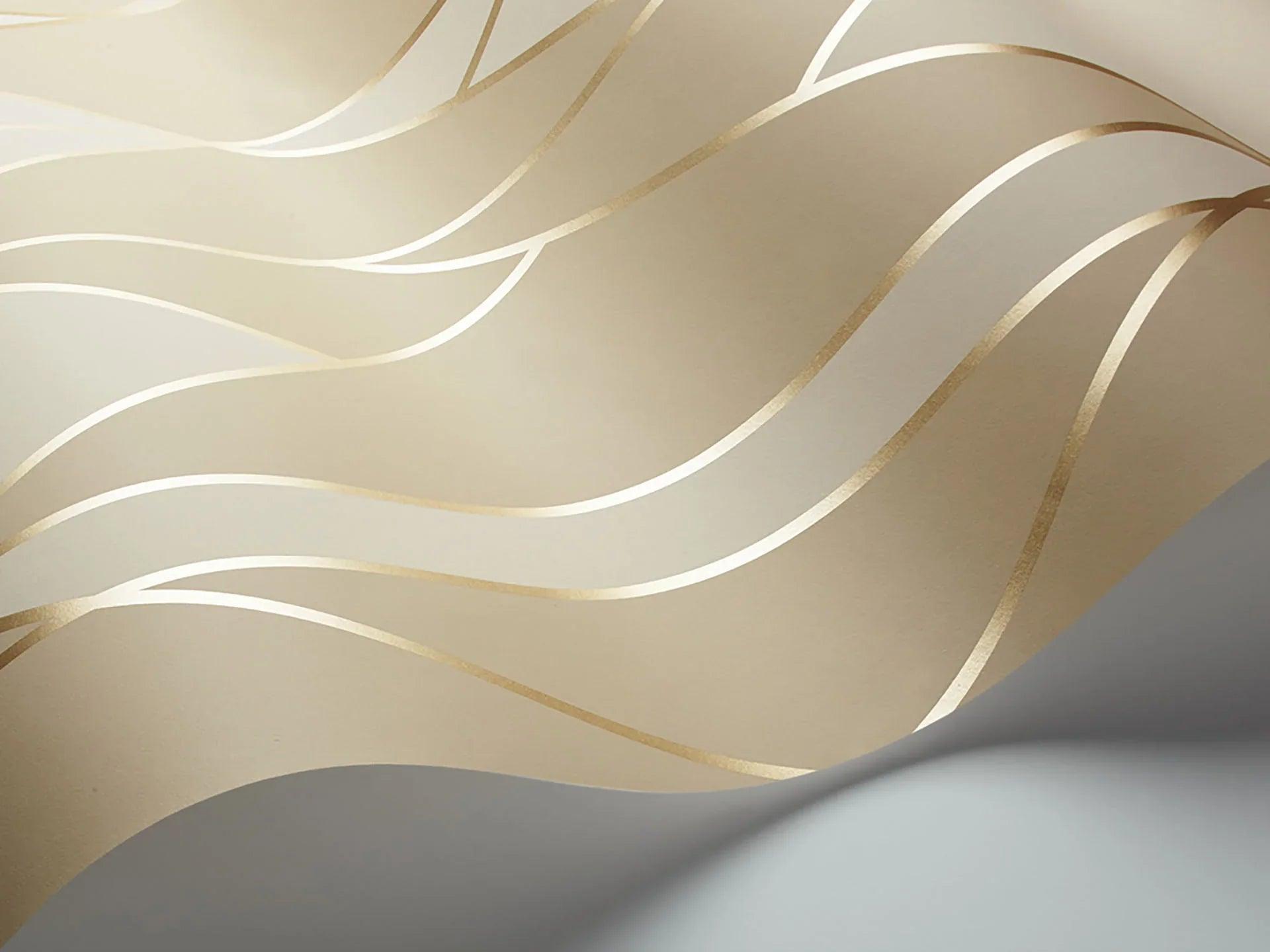 Tapeta GEOMETRIC II - Oblique metaliczne złoto Cole & Son    Eye on Design