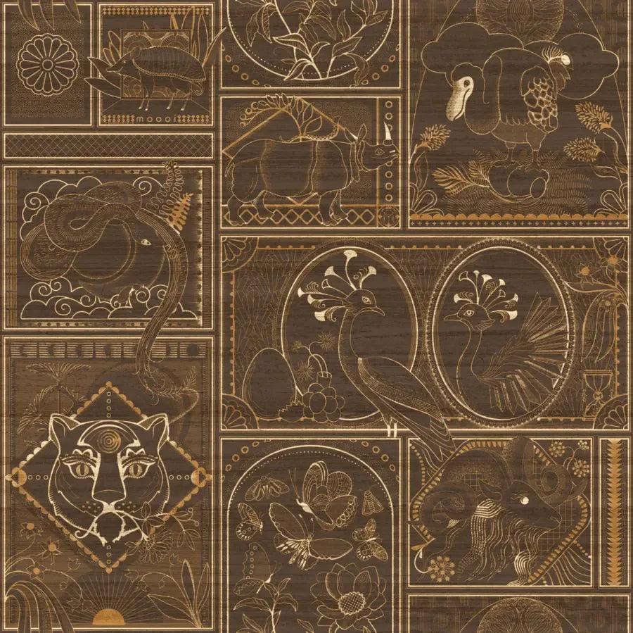 Tapeta GOLDEN TIGER - MAKORE fornir drewniany Arte    Eye on Design