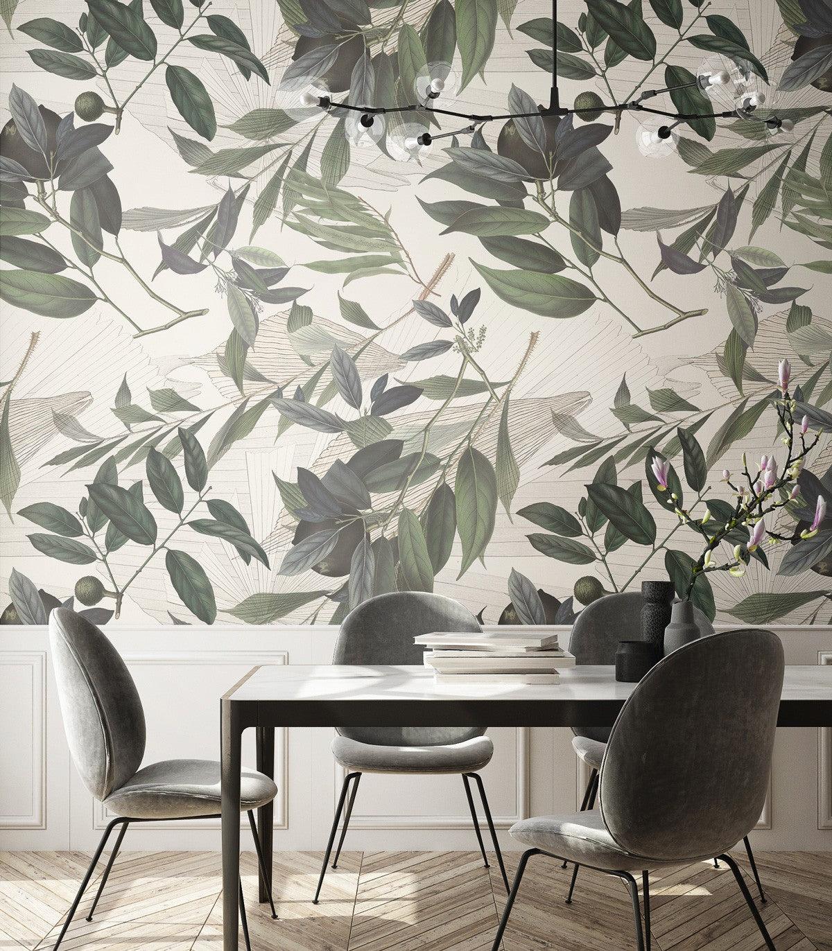 Tapeta OLIVE BRANCH WHITE Wallcolors    Eye on Design