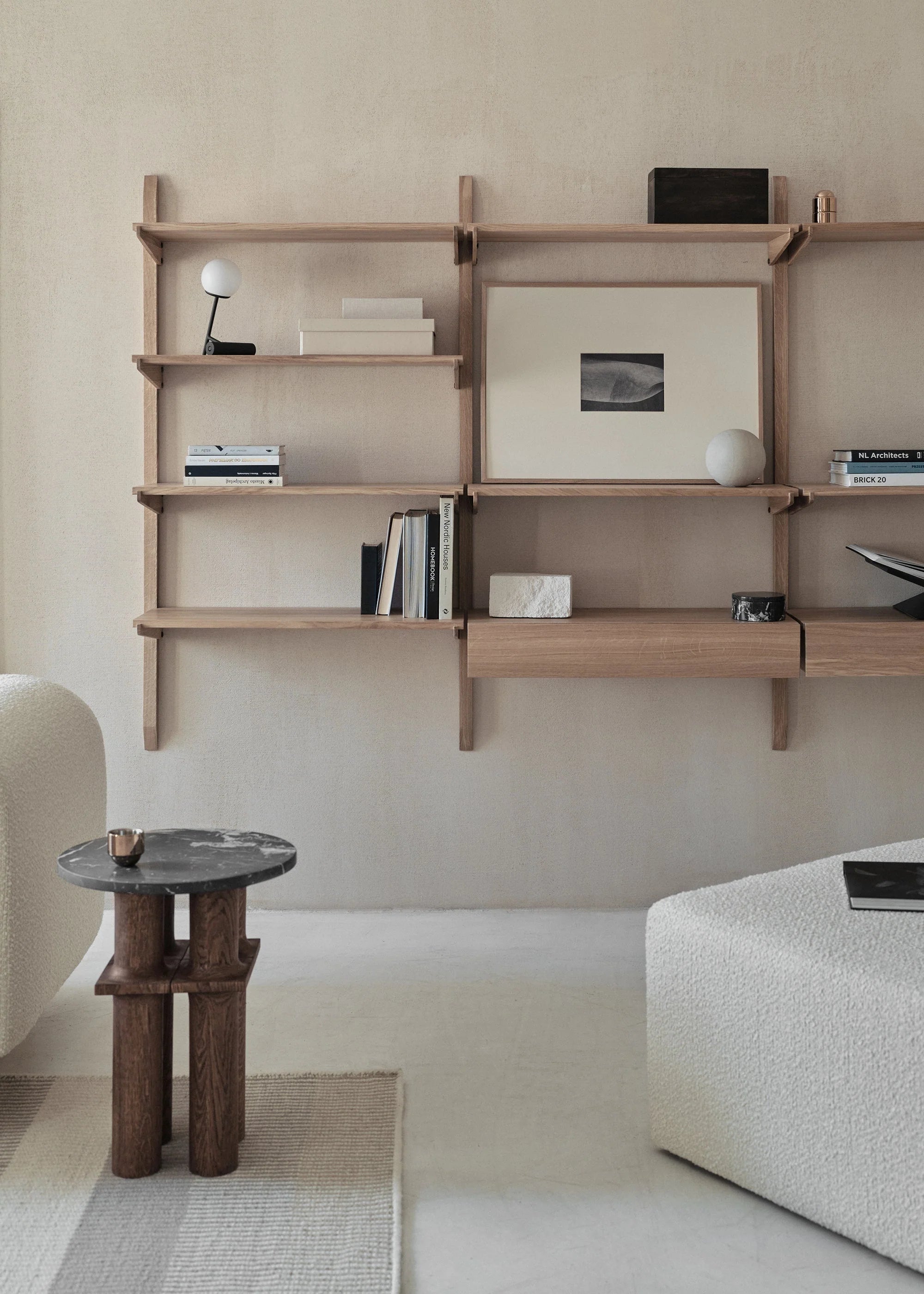 NOKI shelf system oak wood