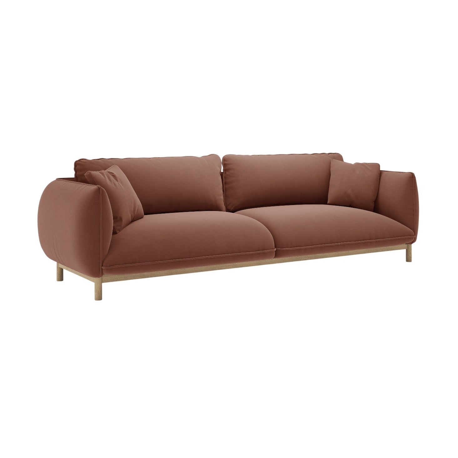 Sofa aus Samt für 4 Personen ADA cuoio