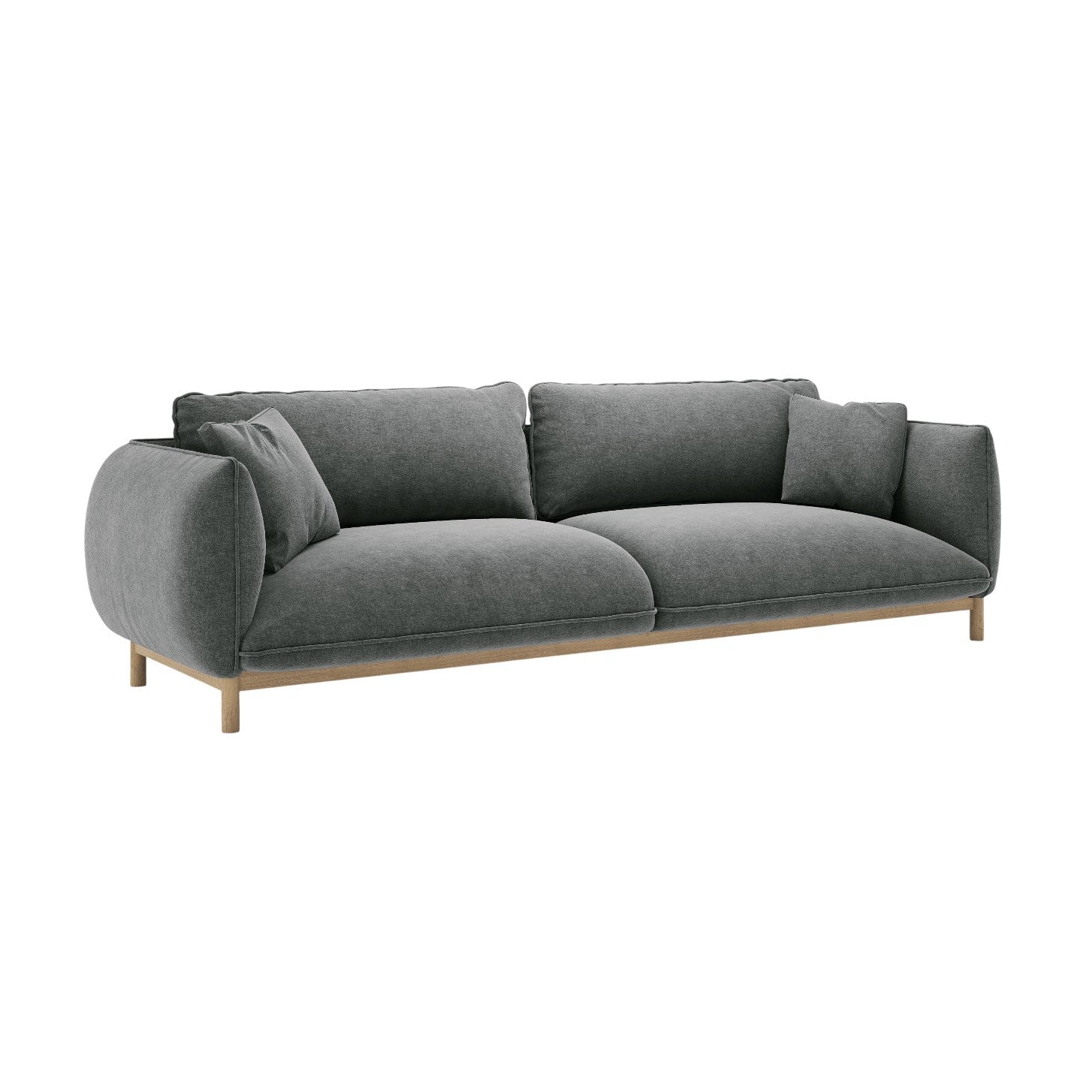 Sofa für 4 Personen ADA dunkelgrau Chenille