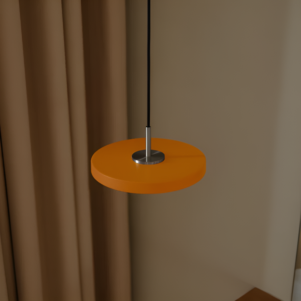 Lampa wisząca ASTERIA MICRO pomarańczowy ze srebrną wstawką