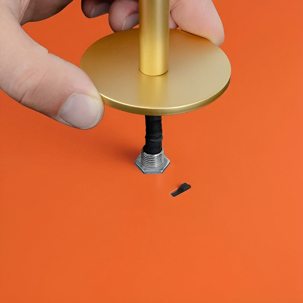 Asteria Plus Pendant Lamp in Orange with Gold Accent