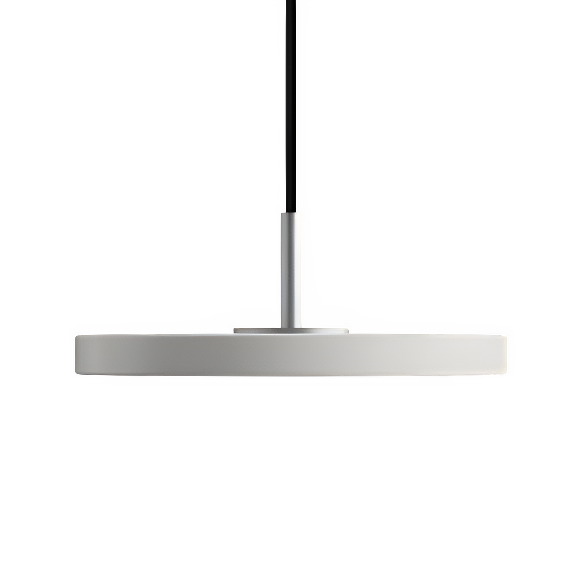 Asteria Micro Pendant Lamp Light Gray with Silver Insert