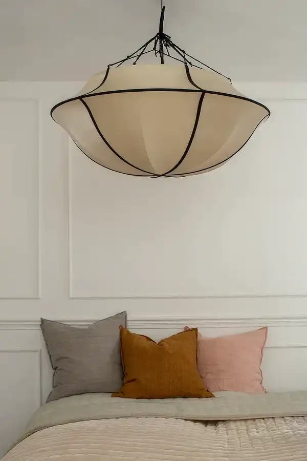 Beige UMBRELLA lampshade with black