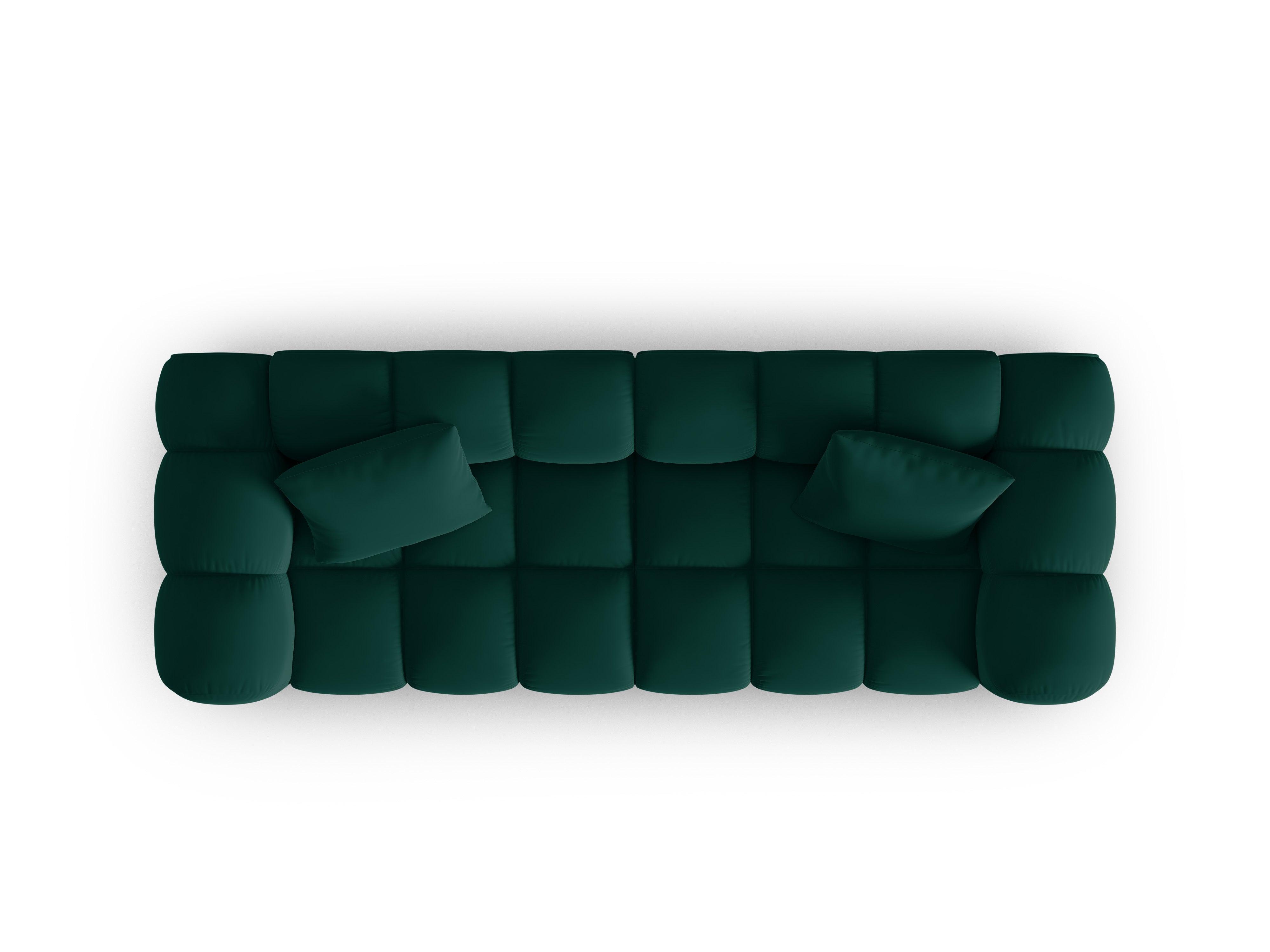 Velvet 3 seater sofa HALLEY bottled green Windsor & Co Eye on Design