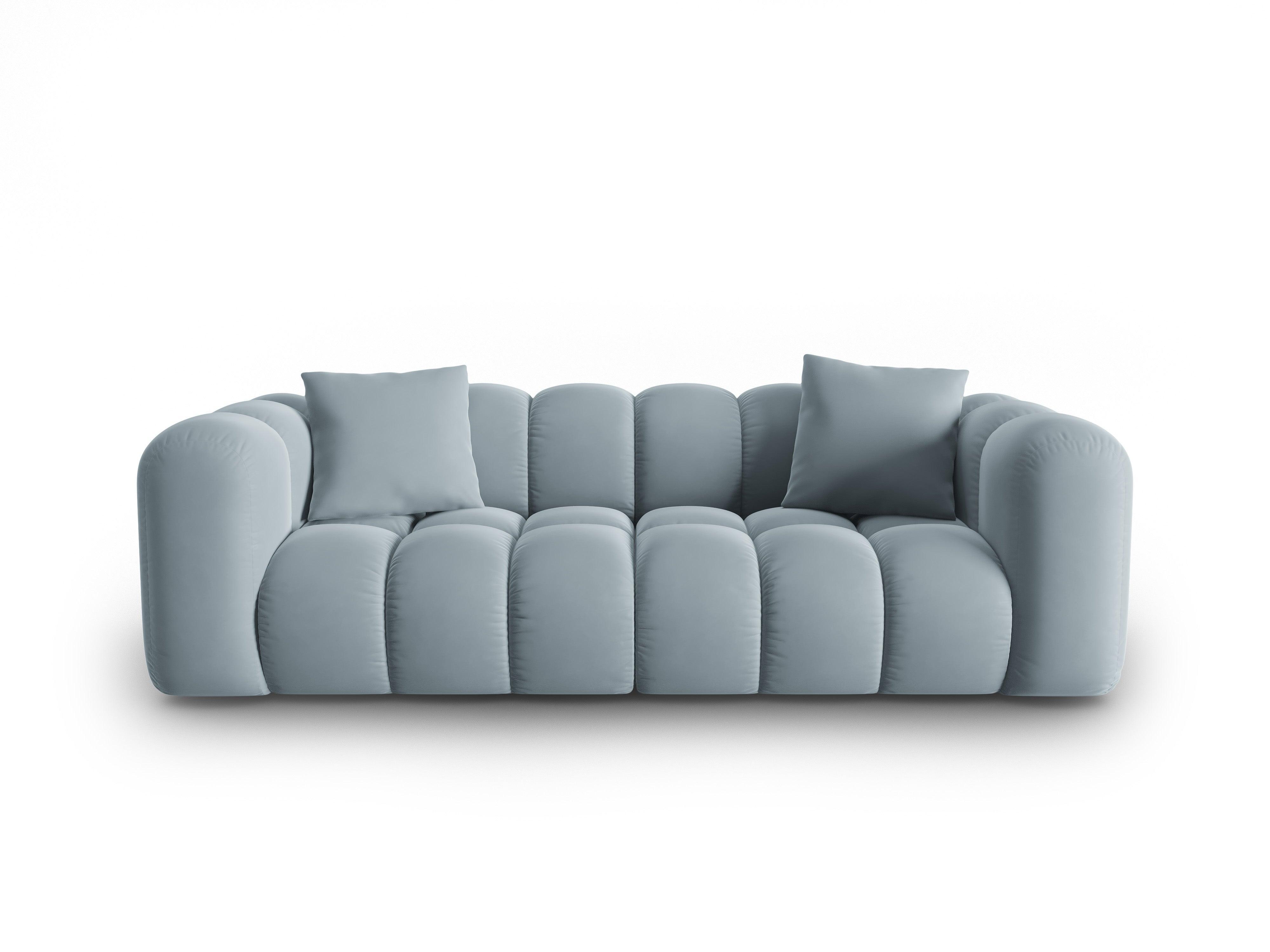 Velvet 3 seater sofa HALLEY light blue Windsor & Co Eye on Design