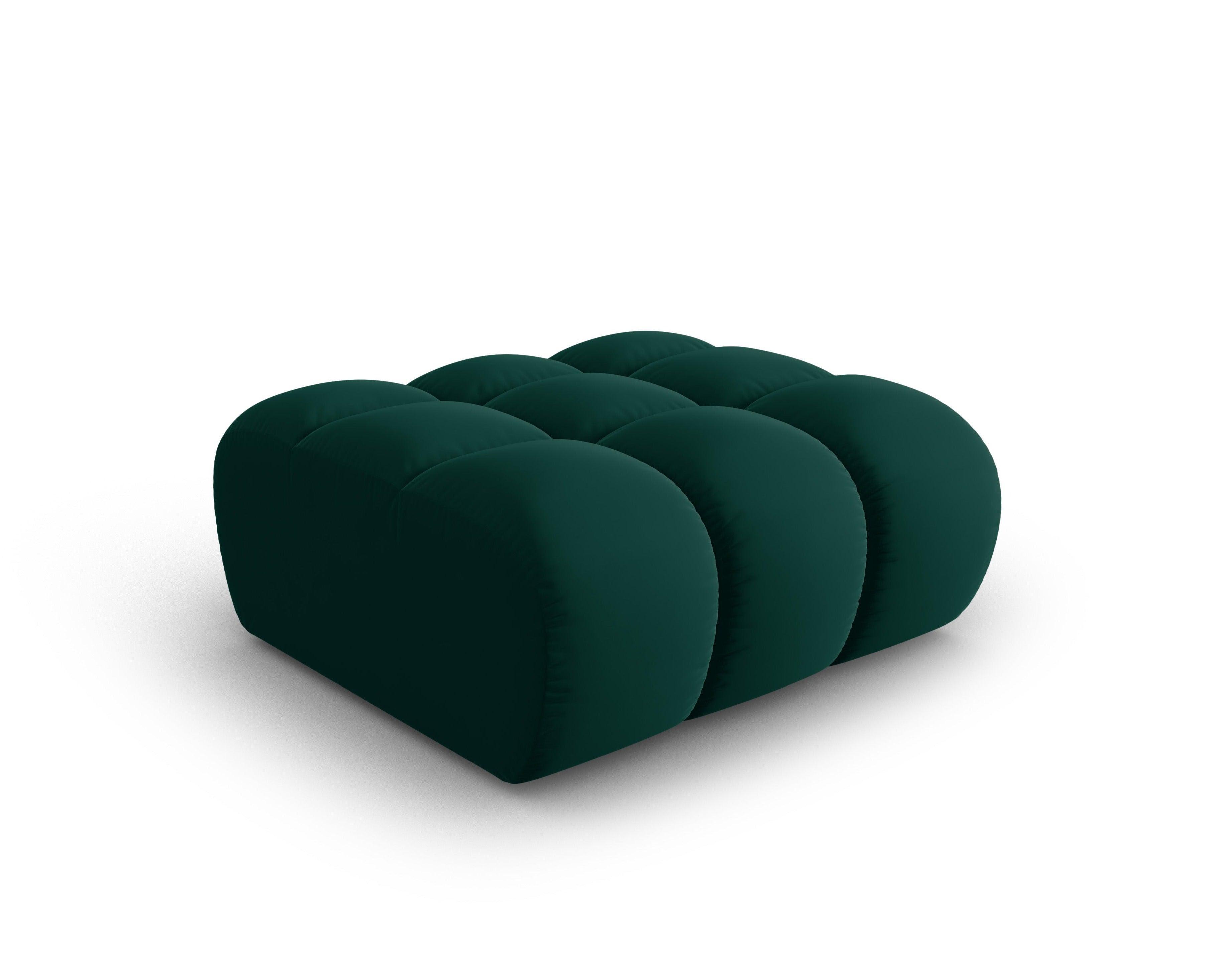 HALLEY velvet pouffe bottle green Windsor & Co Eye on Design