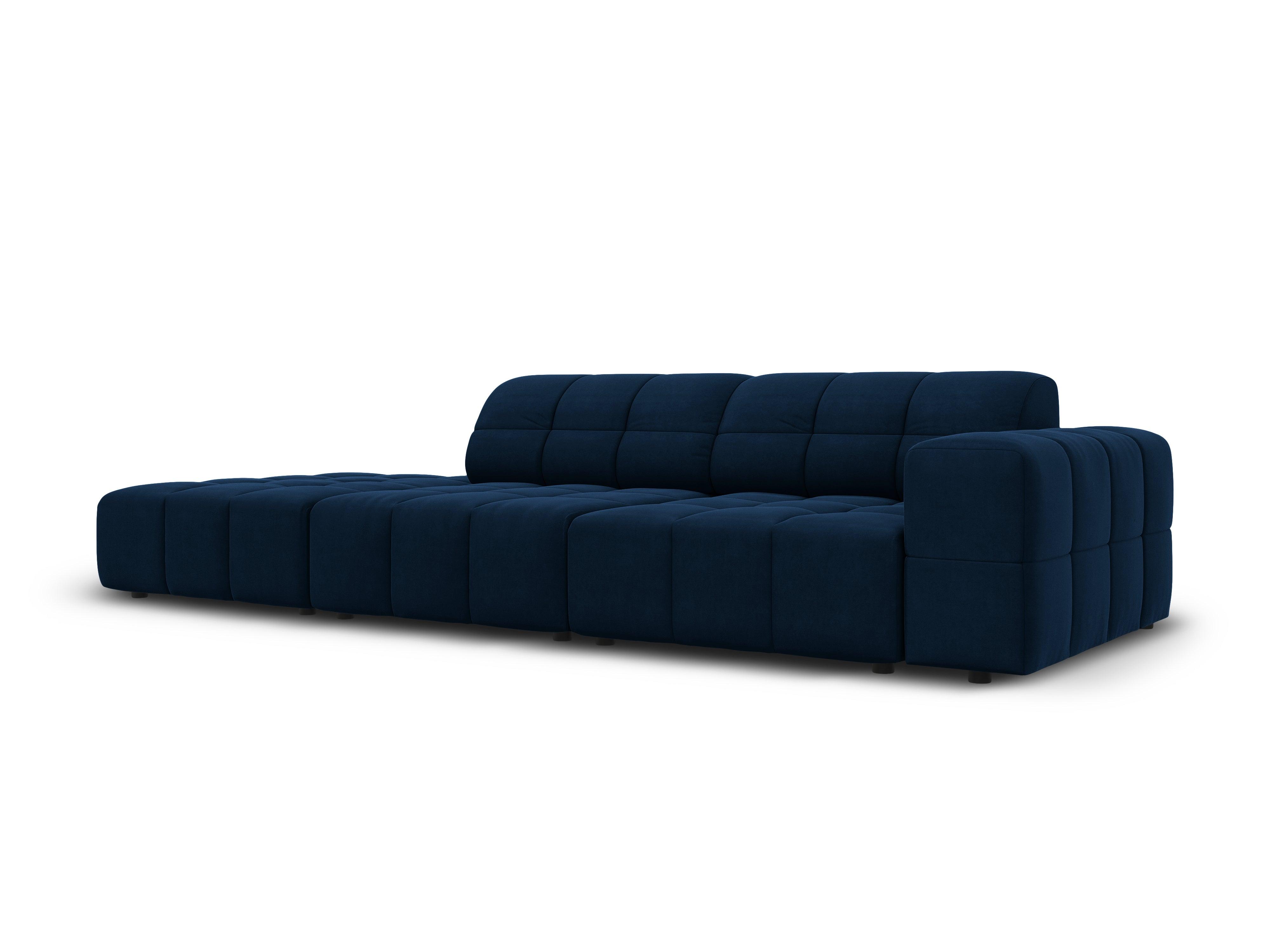 Velvet sofa left 3 seater CHICAGO royal blue Cosmopolitan Design Eye on Design