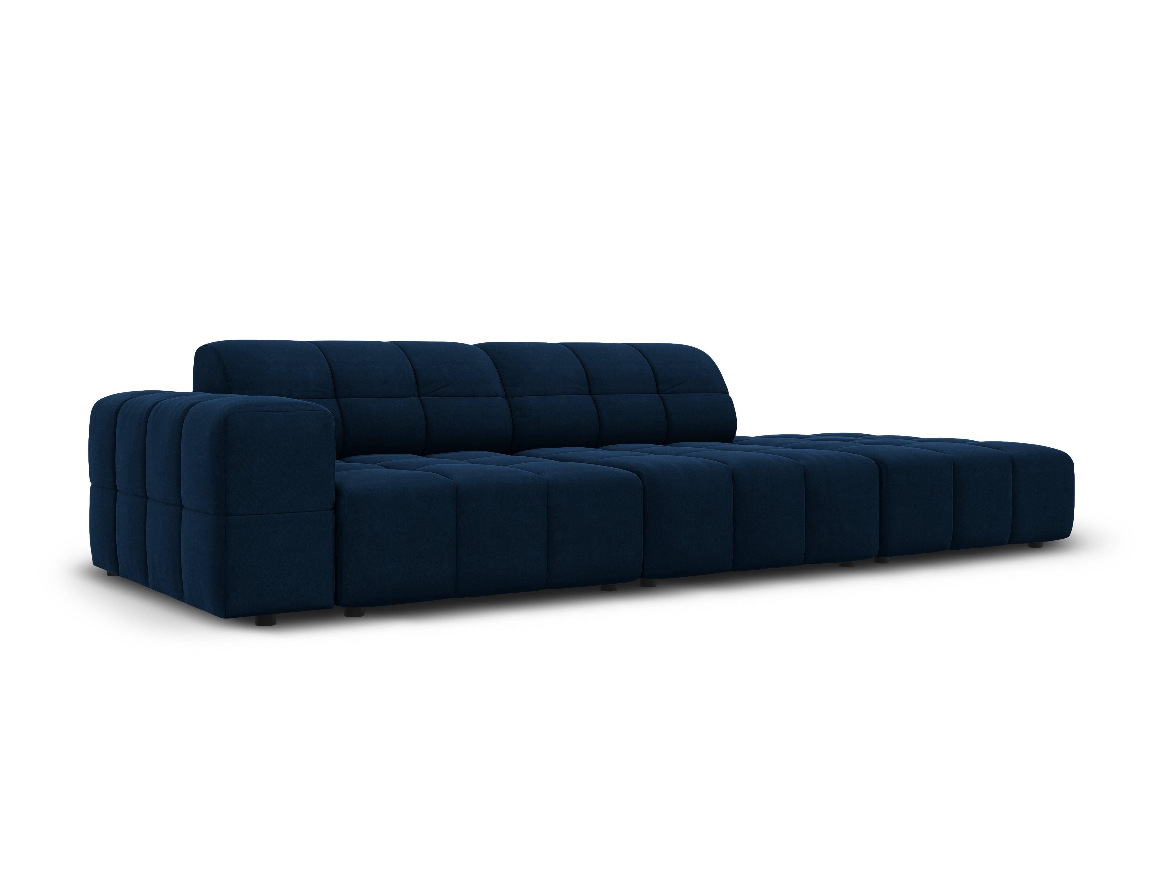 Velvet sofa right 3 seater CHICAGO royal blue Cosmopolitan Design Eye on Design