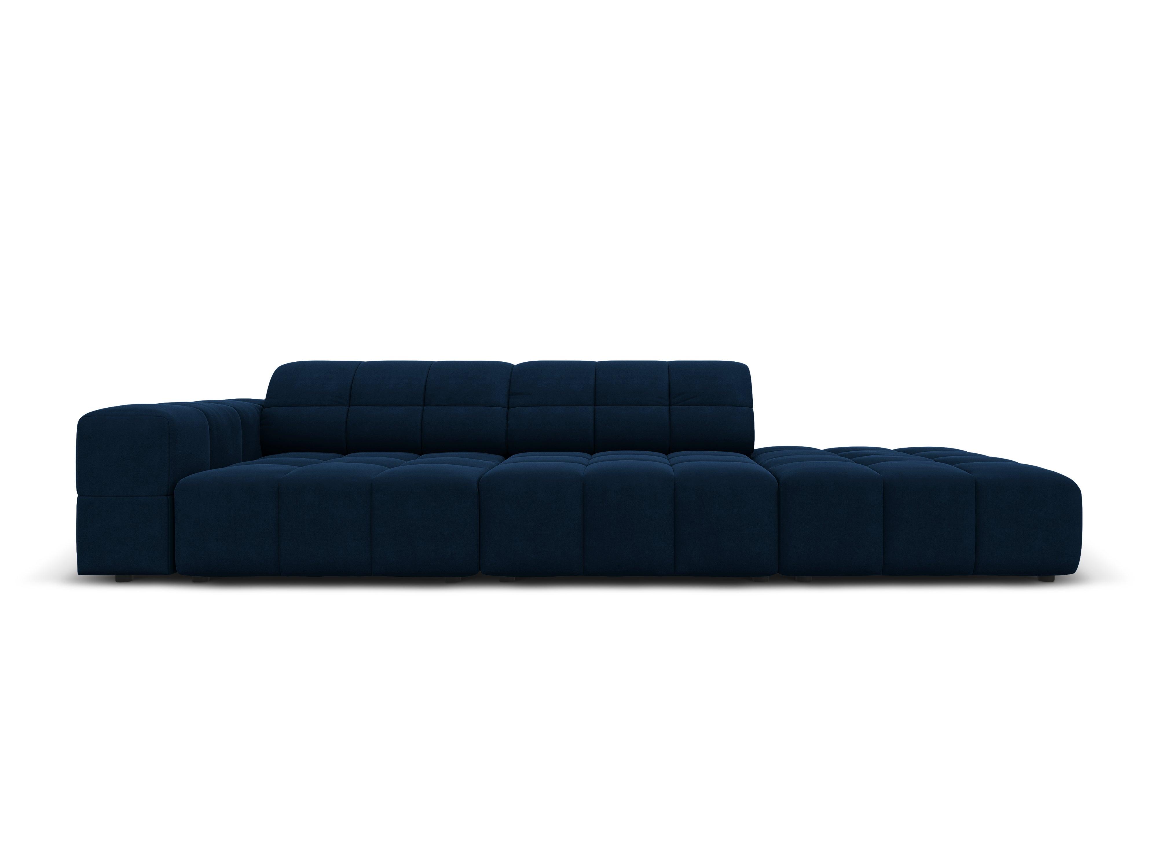 Velvet sofa right 3 seater CHICAGO royal blue Cosmopolitan Design Eye on Design