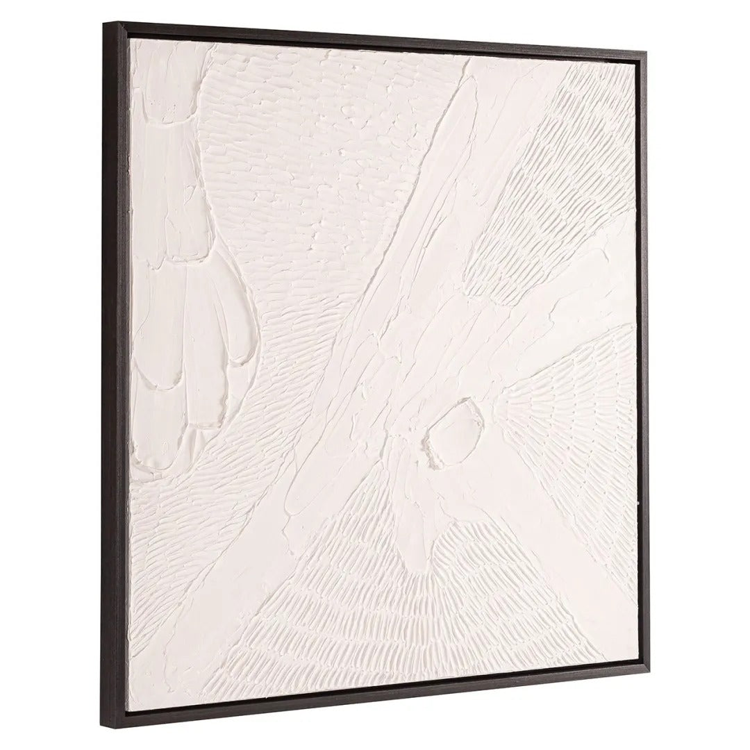 JANEY plaster picture with black frame
